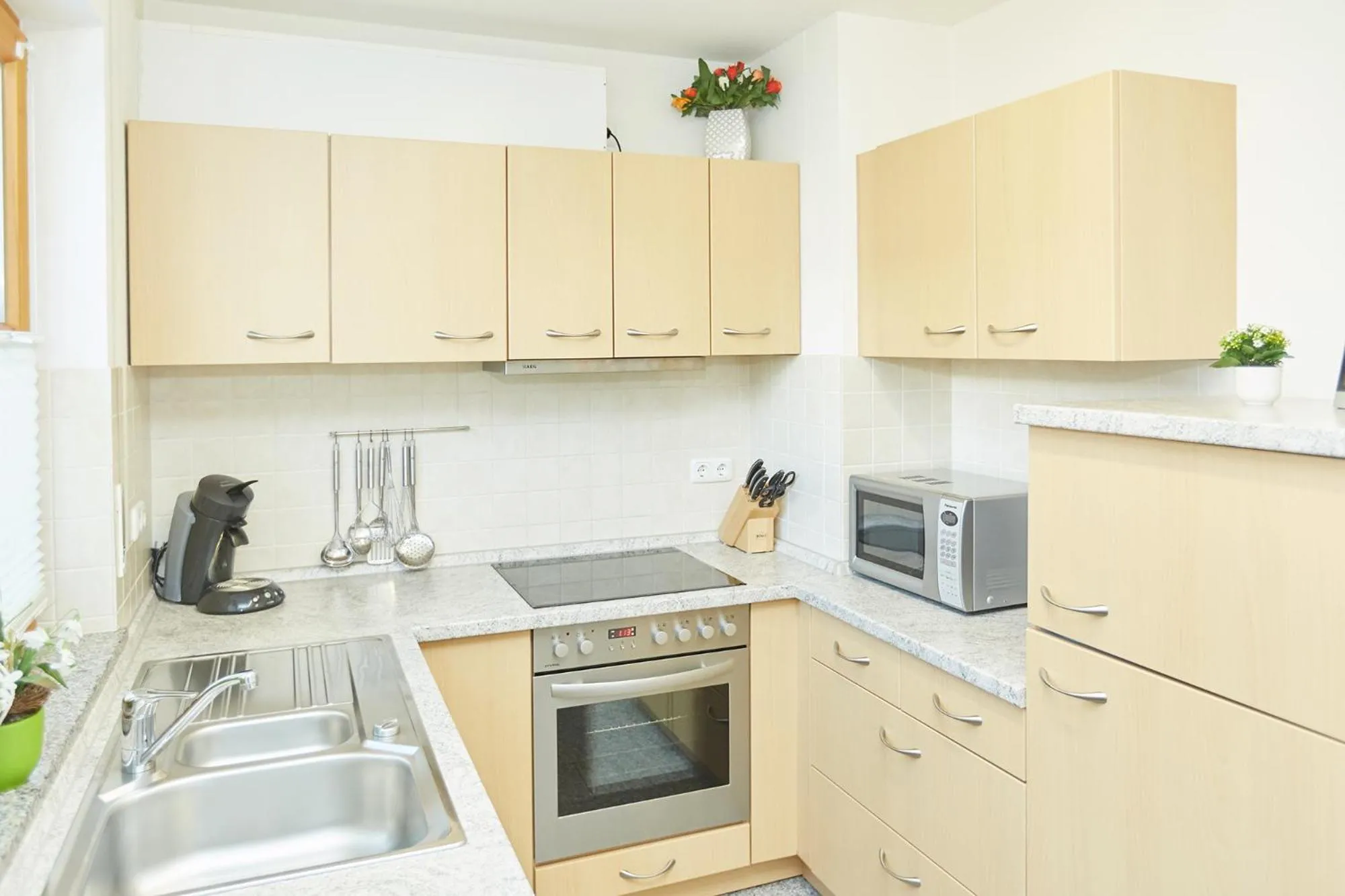 Kitchen or kitchenette in Ferienhaus Angermeier