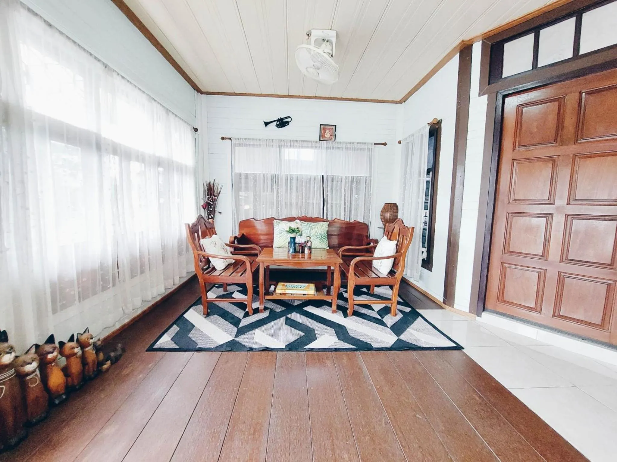 Living room in Green Riverside Homestay