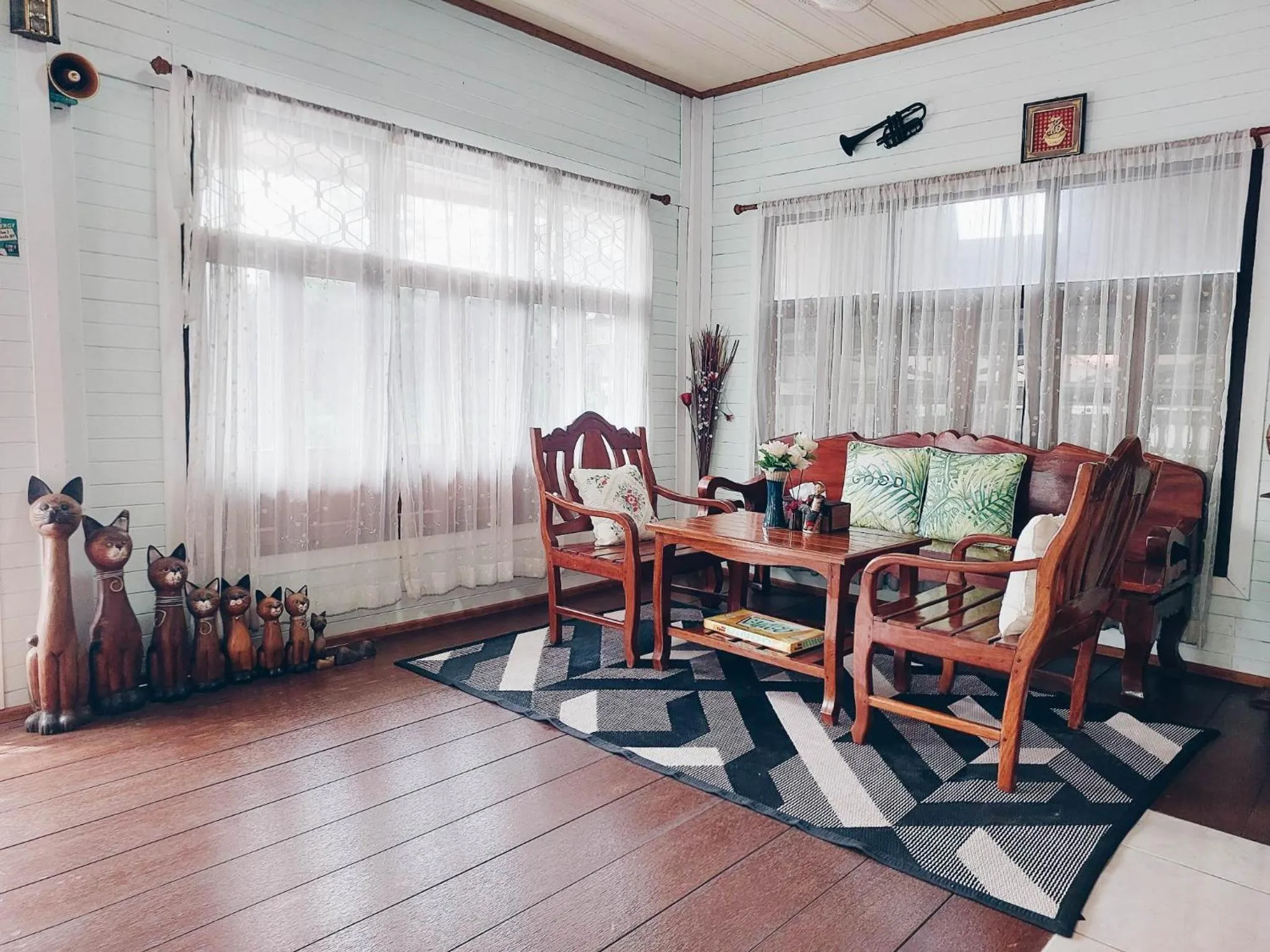 Living room in Green Riverside Homestay