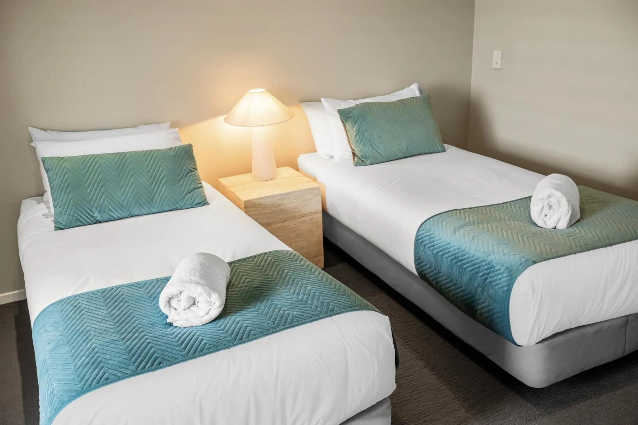 Bed in Deep Blue Hotel & Hot Springs