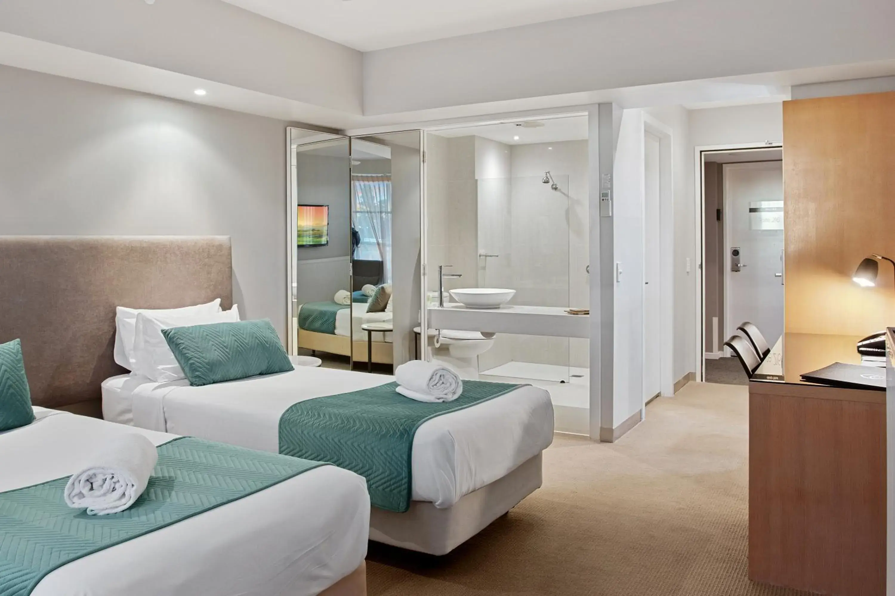 Twin Room with Balcony in Deep Blue Hotel & Hot Springs Twin Room with Balcony in Deep Blue Hotel & Hot Springs