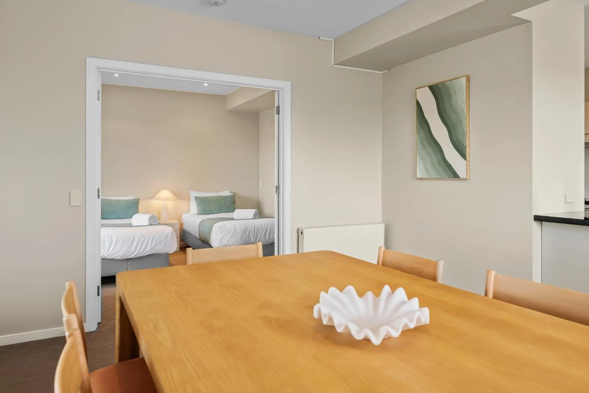 Bed in Deep Blue Hotel & Hot Springs