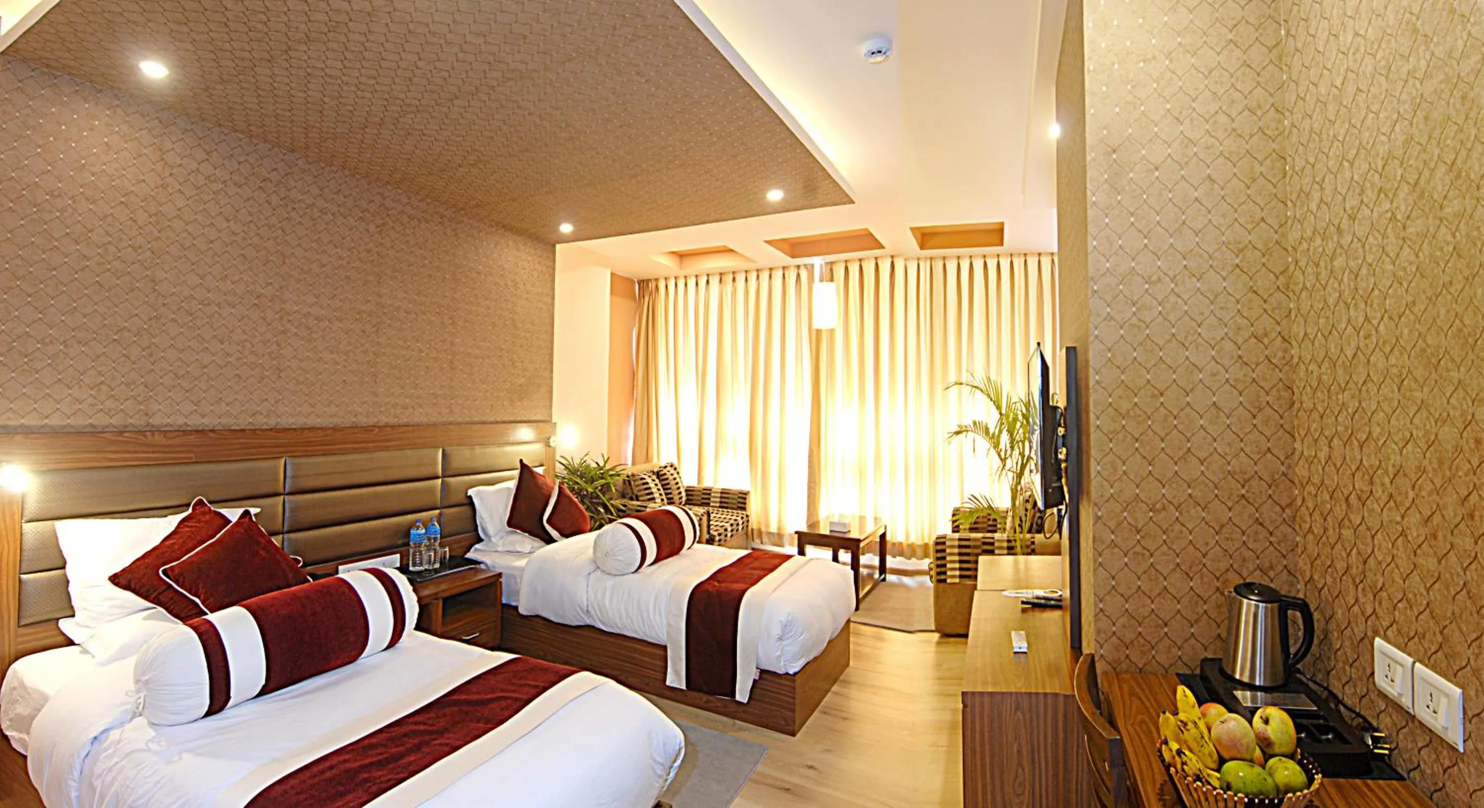 Photo of the whole room, Bed in The Address Kathmandu Hotel