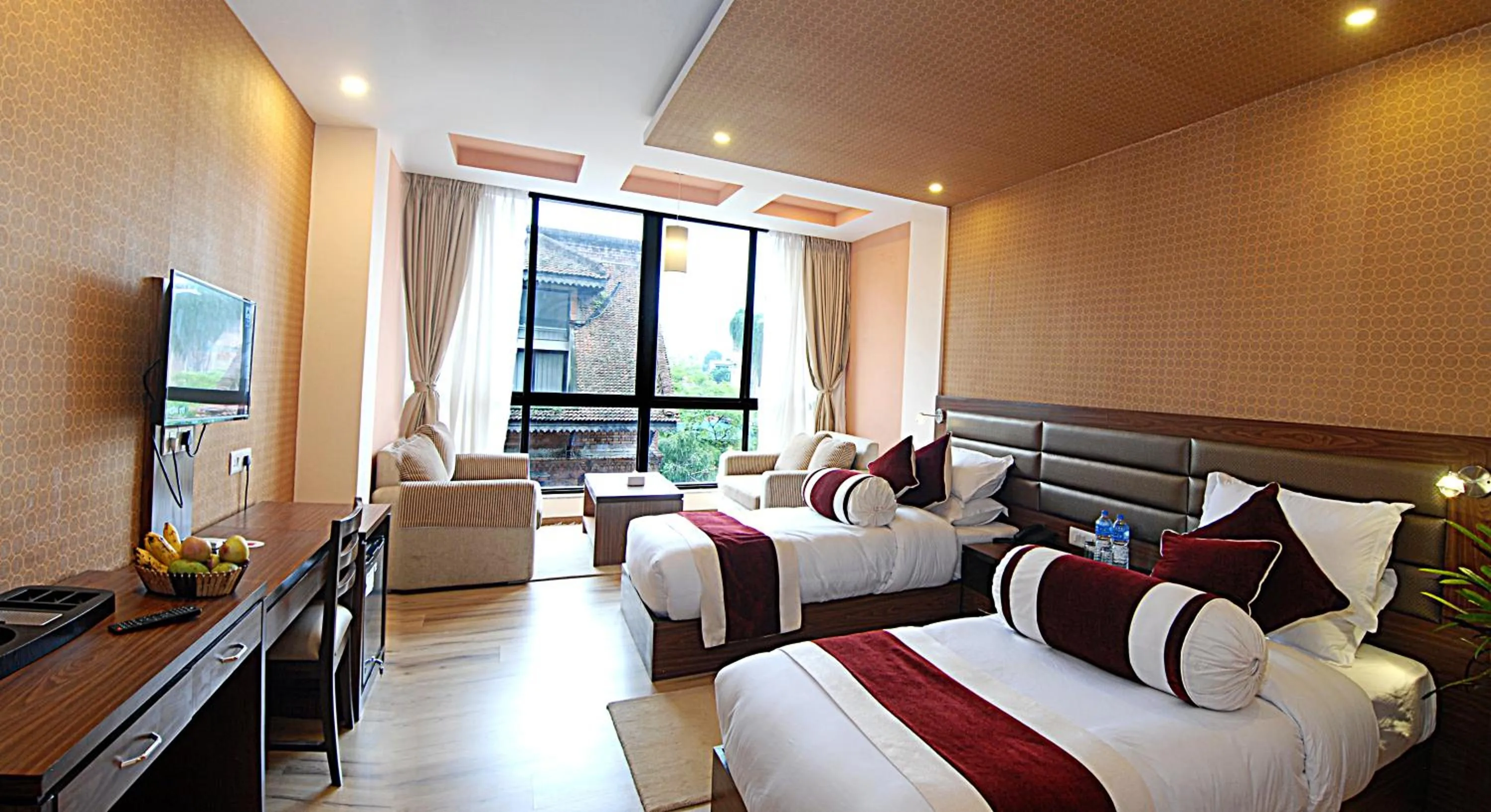 Photo of the whole room, Bed in The Address Kathmandu Hotel