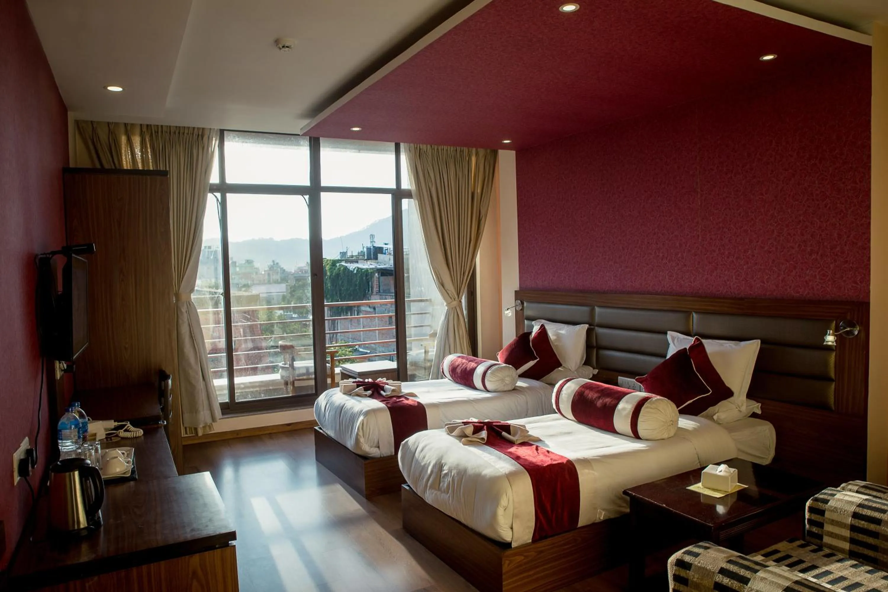 Photo of the whole room, Bed in The Address Kathmandu Hotel