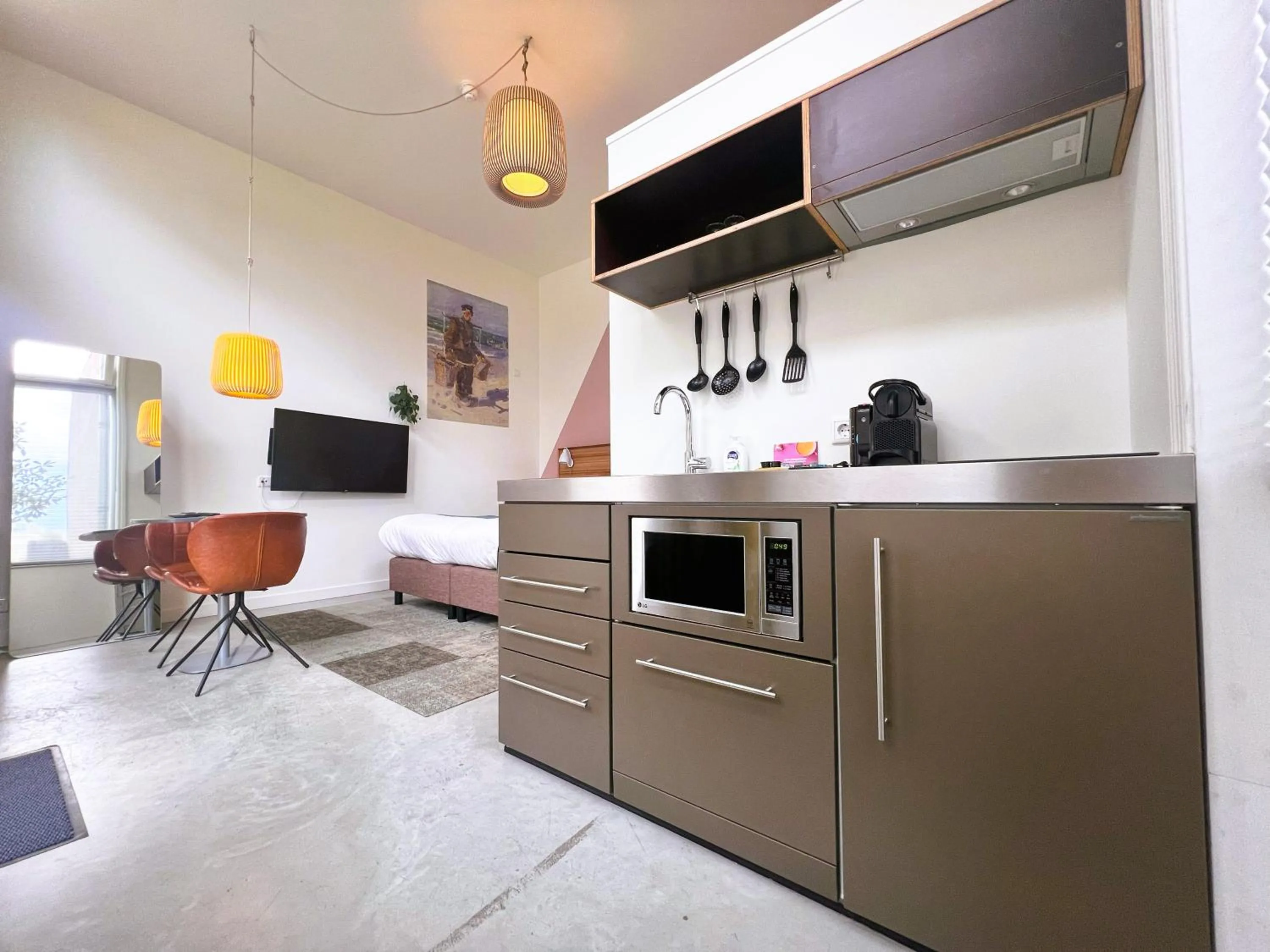 Kitchen or kitchenette in Hotel Loskade 45