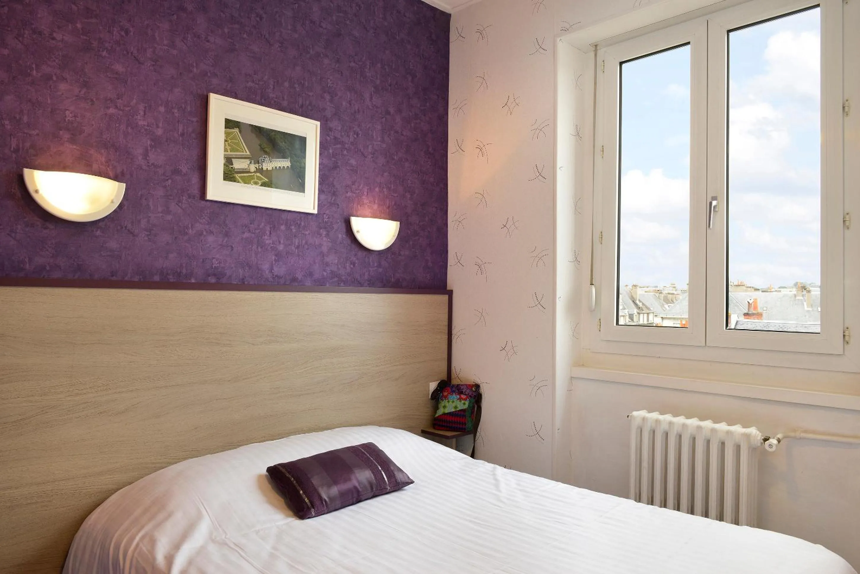 Shower, Bed in Logis Hôtel Des Châteaux De La Loire