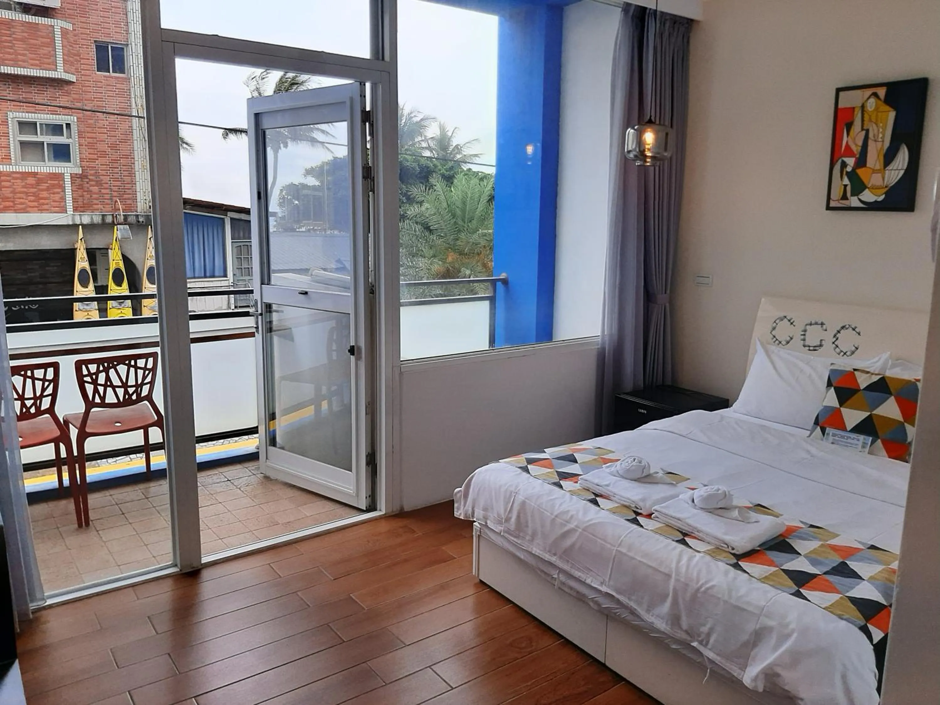 Balcony/Terrace, Bed in Hiinn B&B