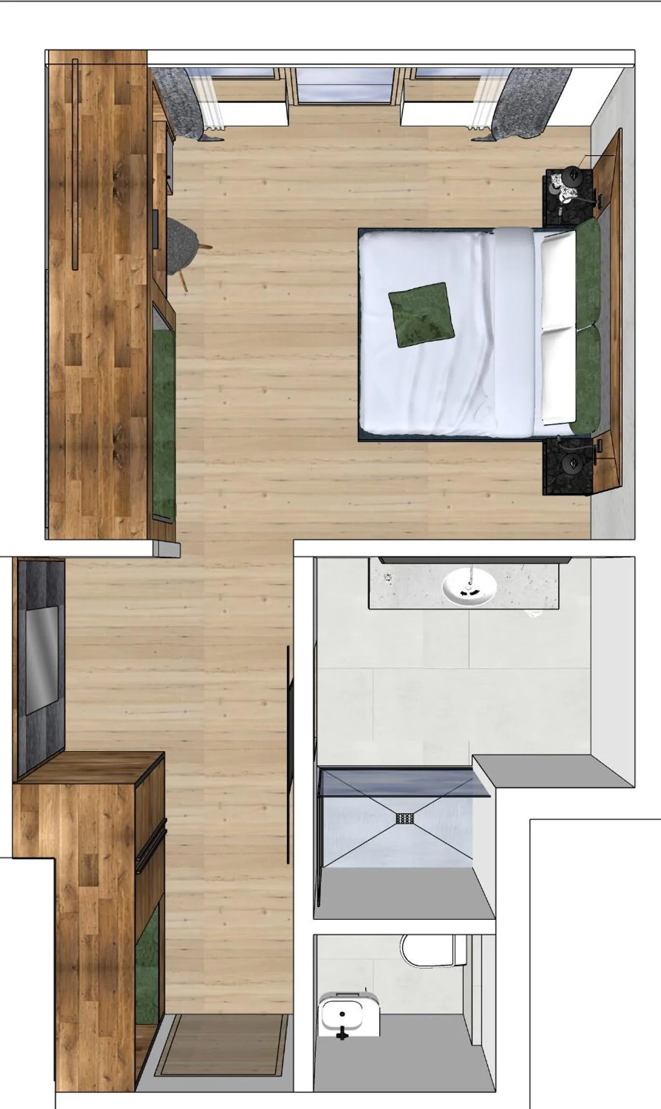 Bird's eye view in Hotel Rose