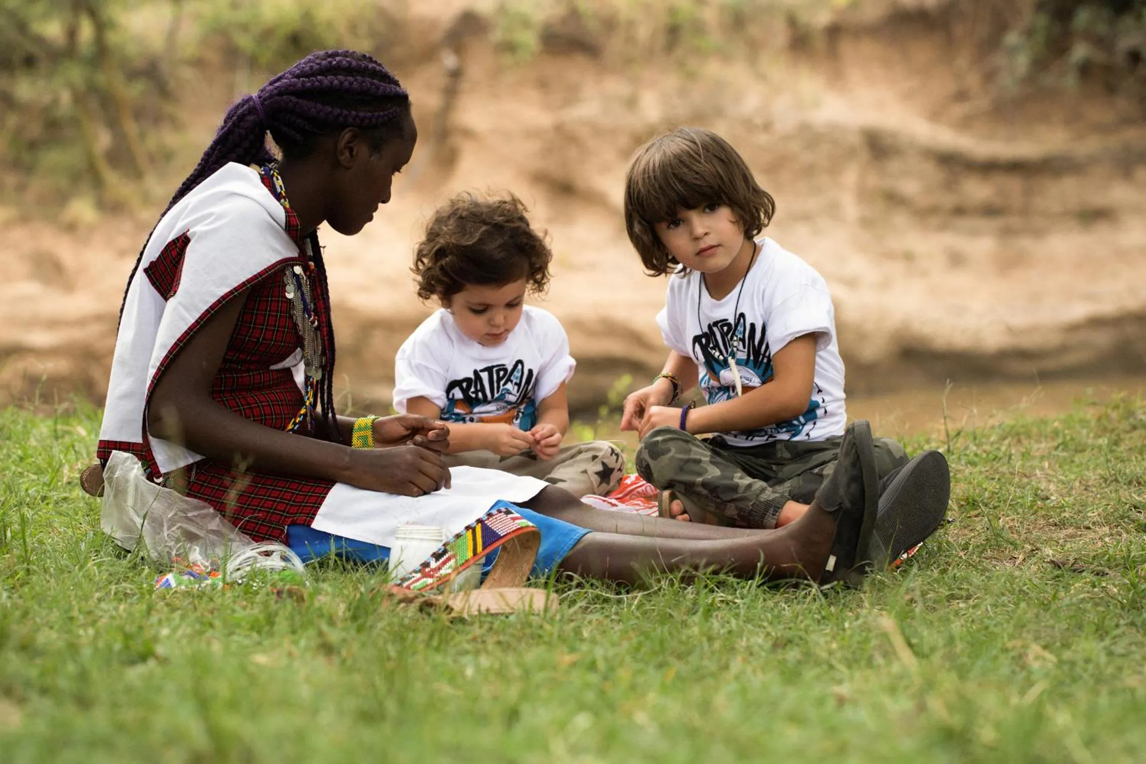 children in Olengoti Eco Safari Camp
