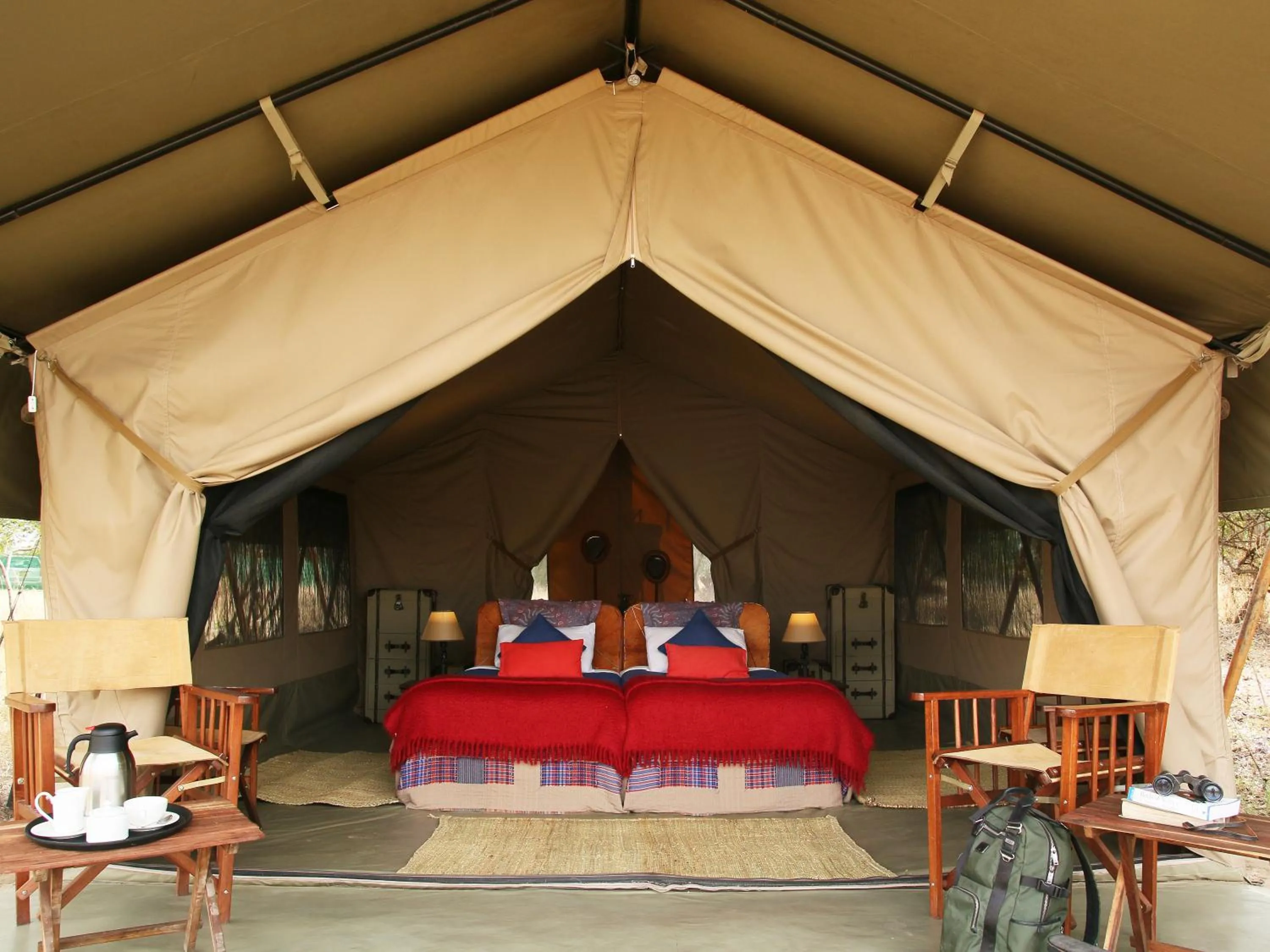 Off site, Bed in Olengoti Eco Safari Camp