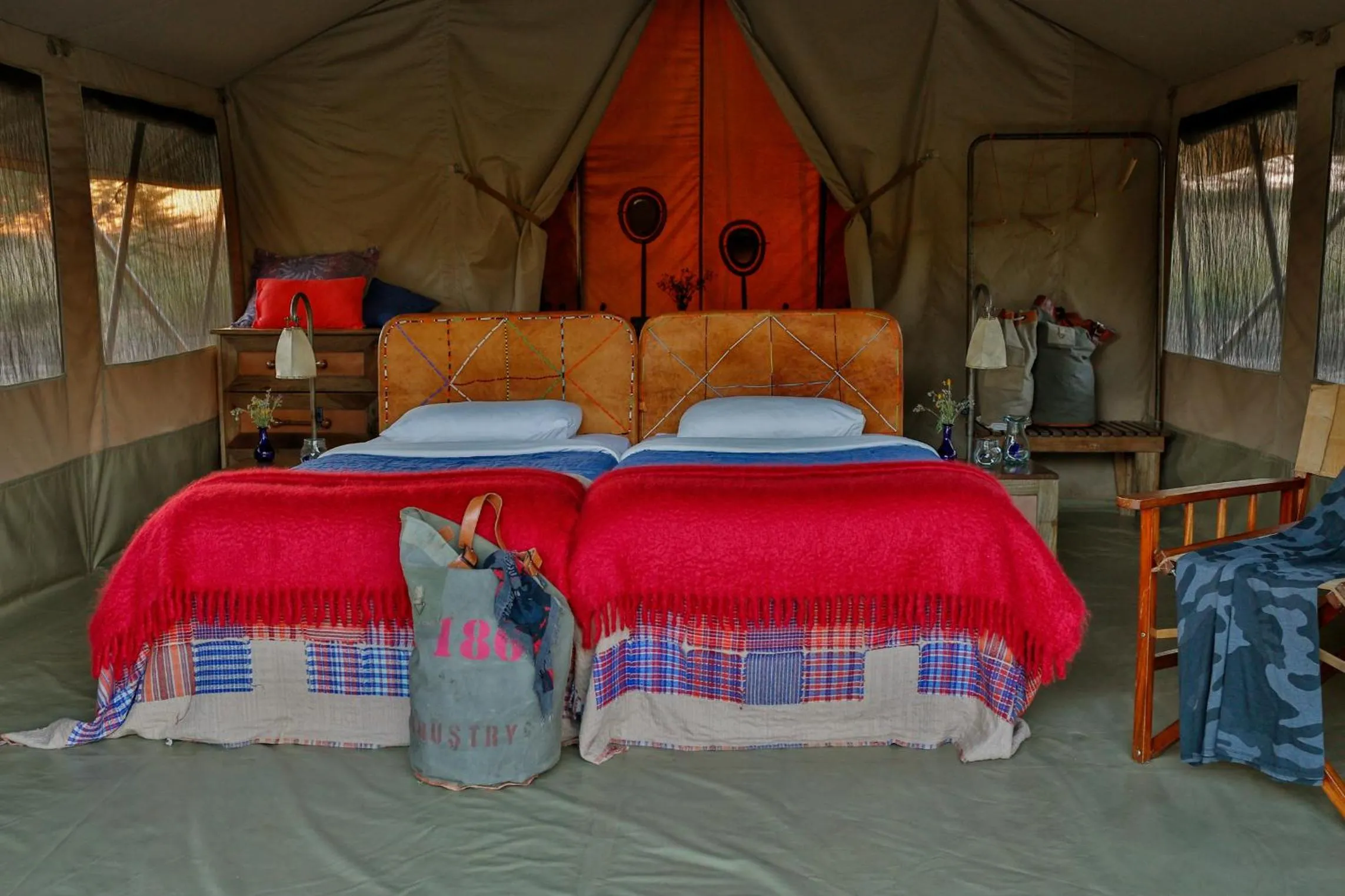 Bed in Olengoti Eco Safari Camp