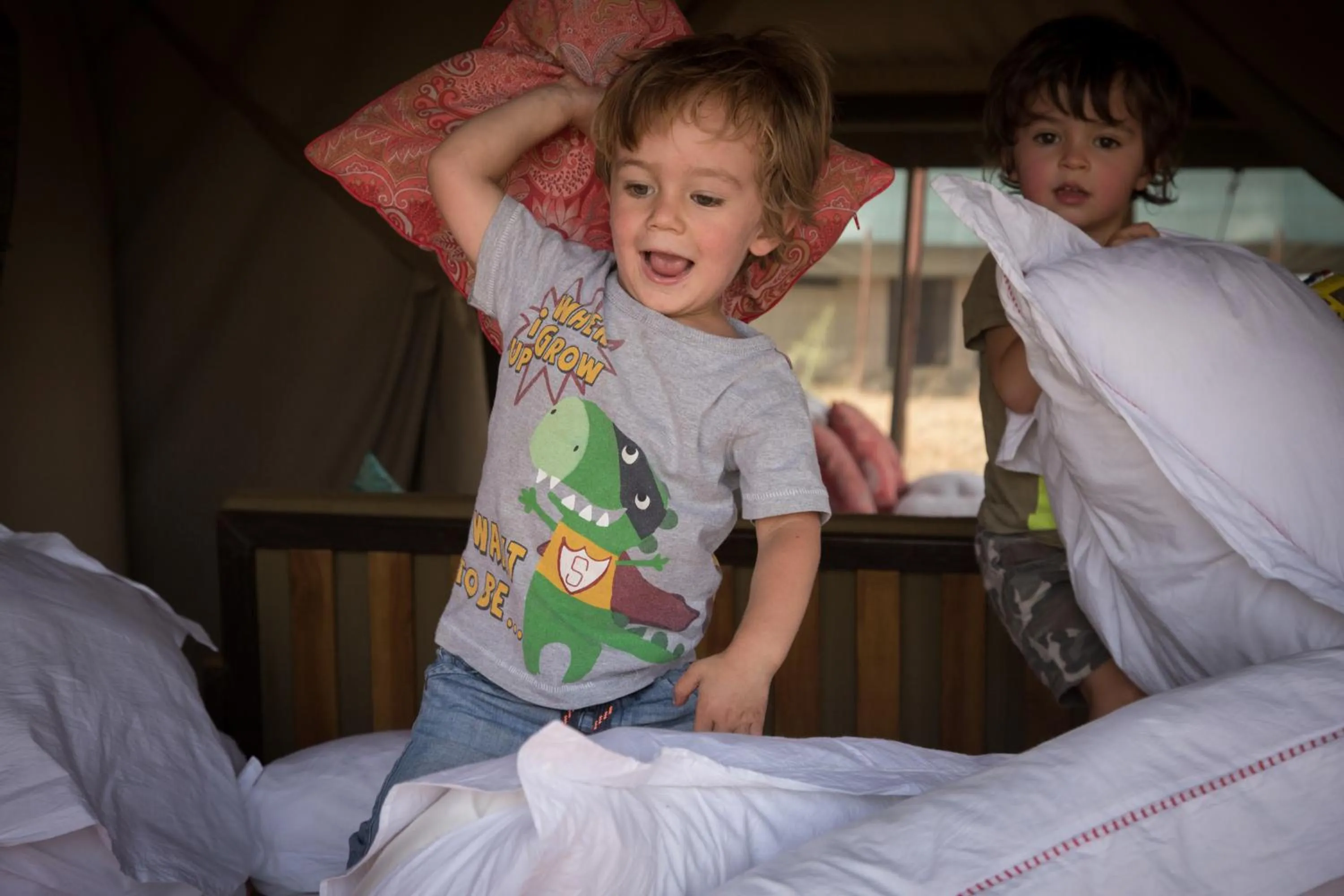 Family in Pumzika Luxury Safari Camp