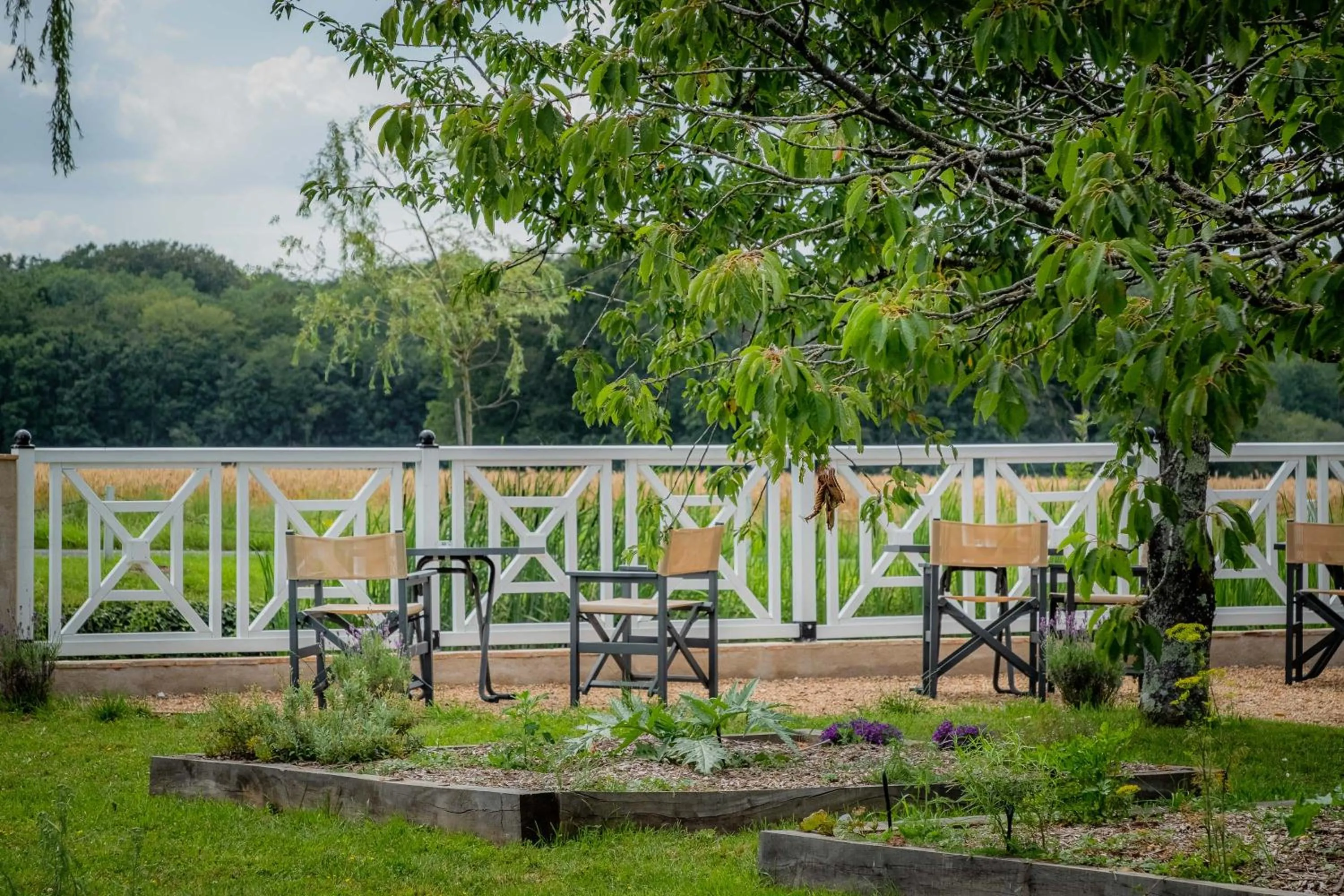 Patio in Logis Le Fleuray
