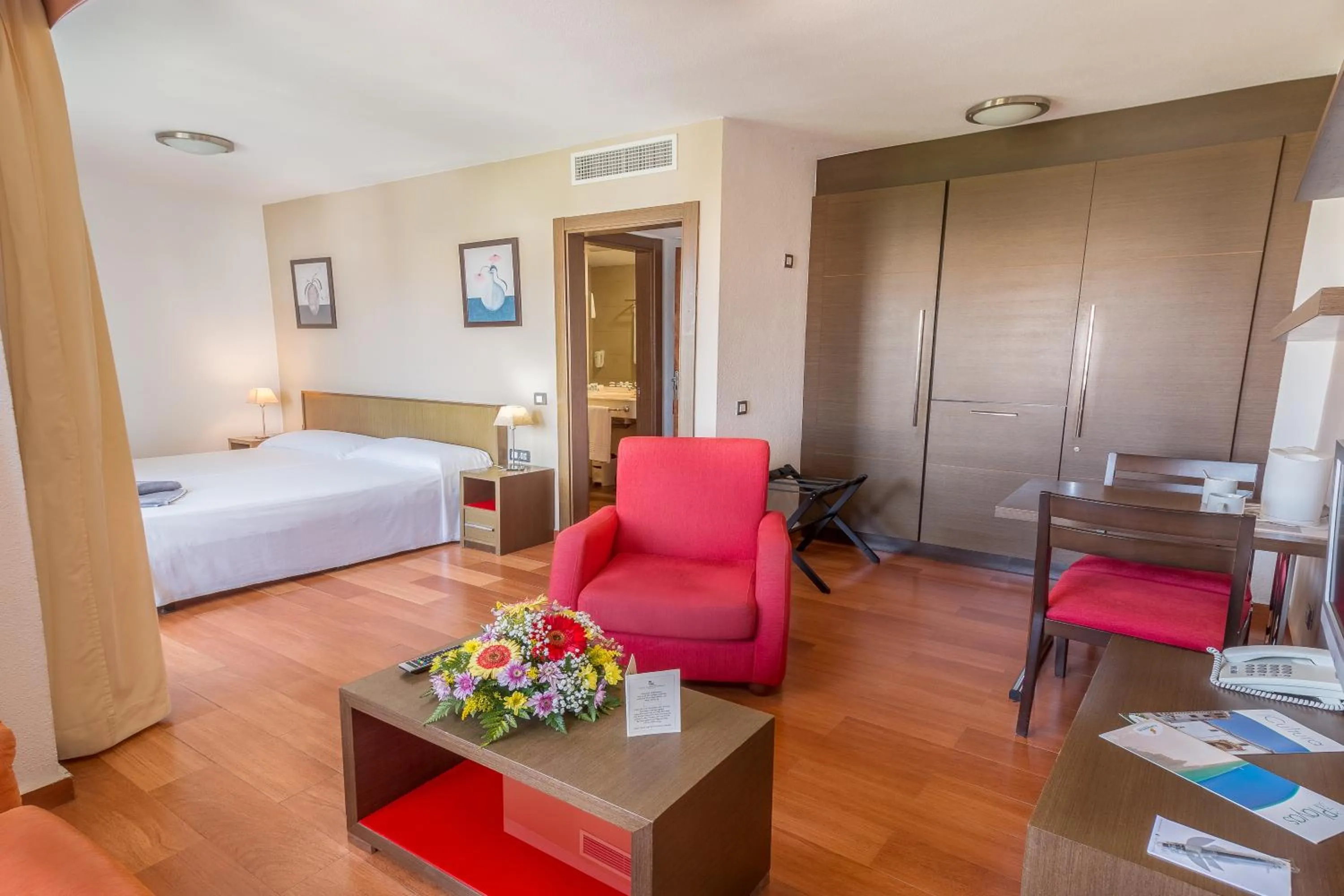 Living room, Bed in Hotel LIVVO Corralejo Beach