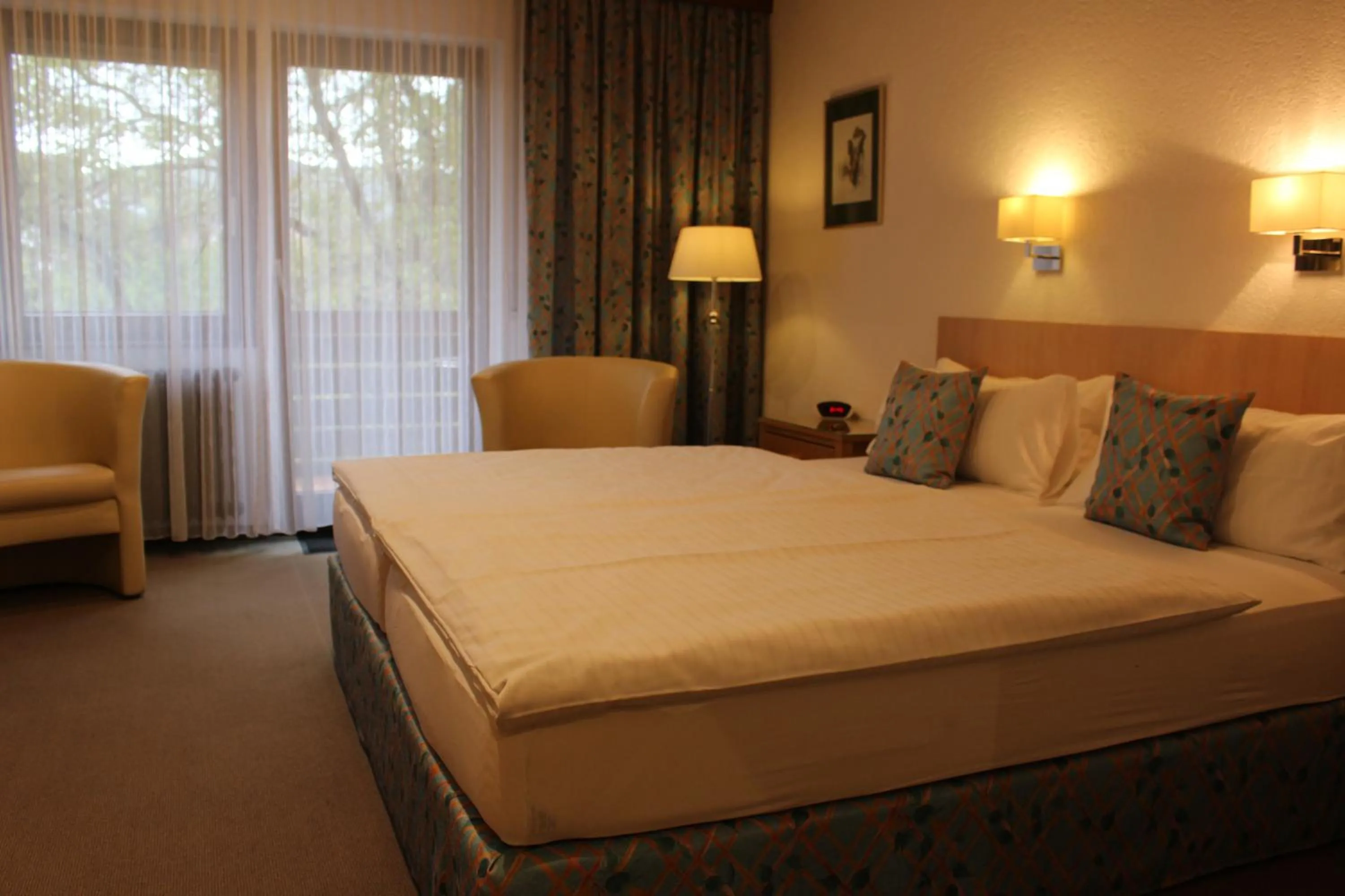Bed in Hotel Rebstock