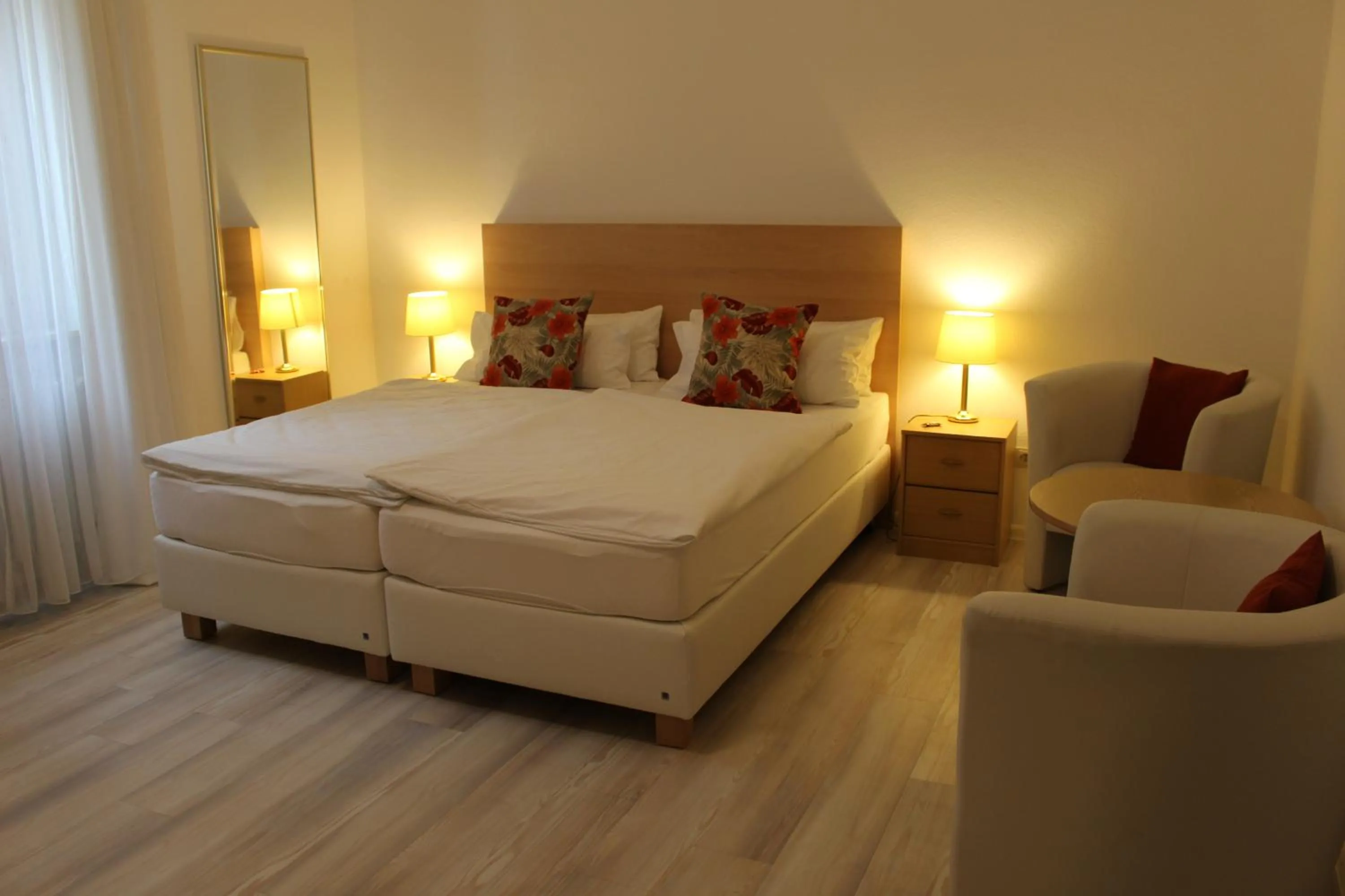 Bed in Hotel Rebstock