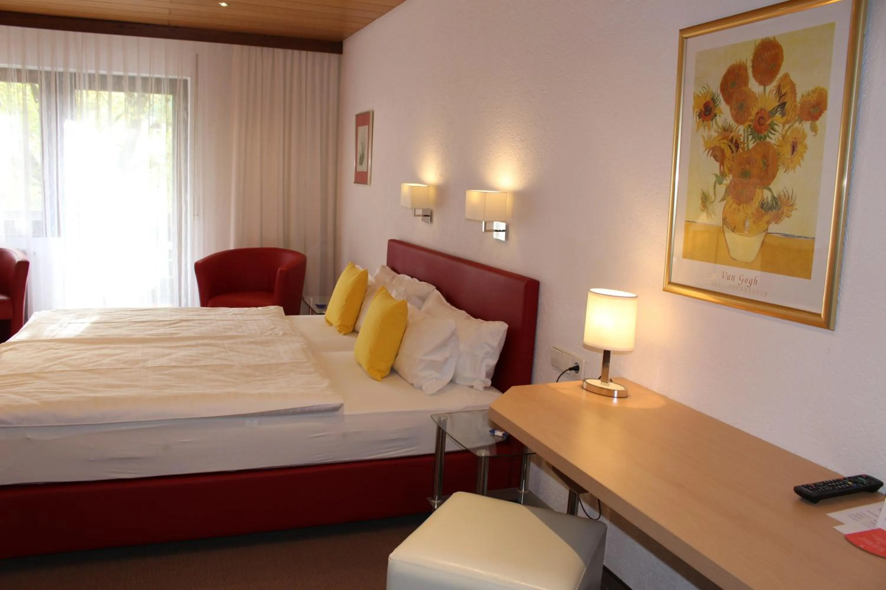 Bed in Hotel Rebstock