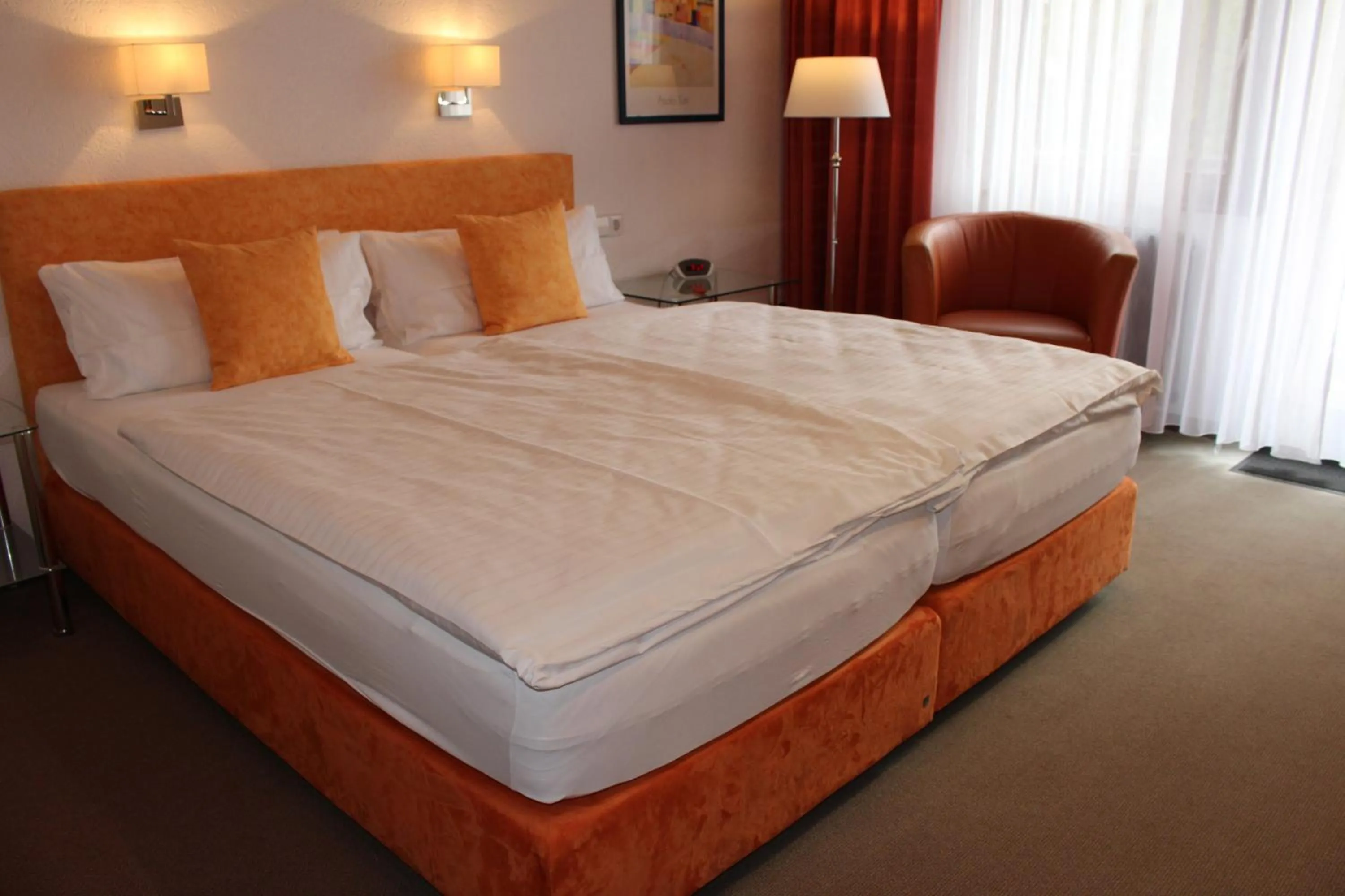 Bed in Hotel Rebstock