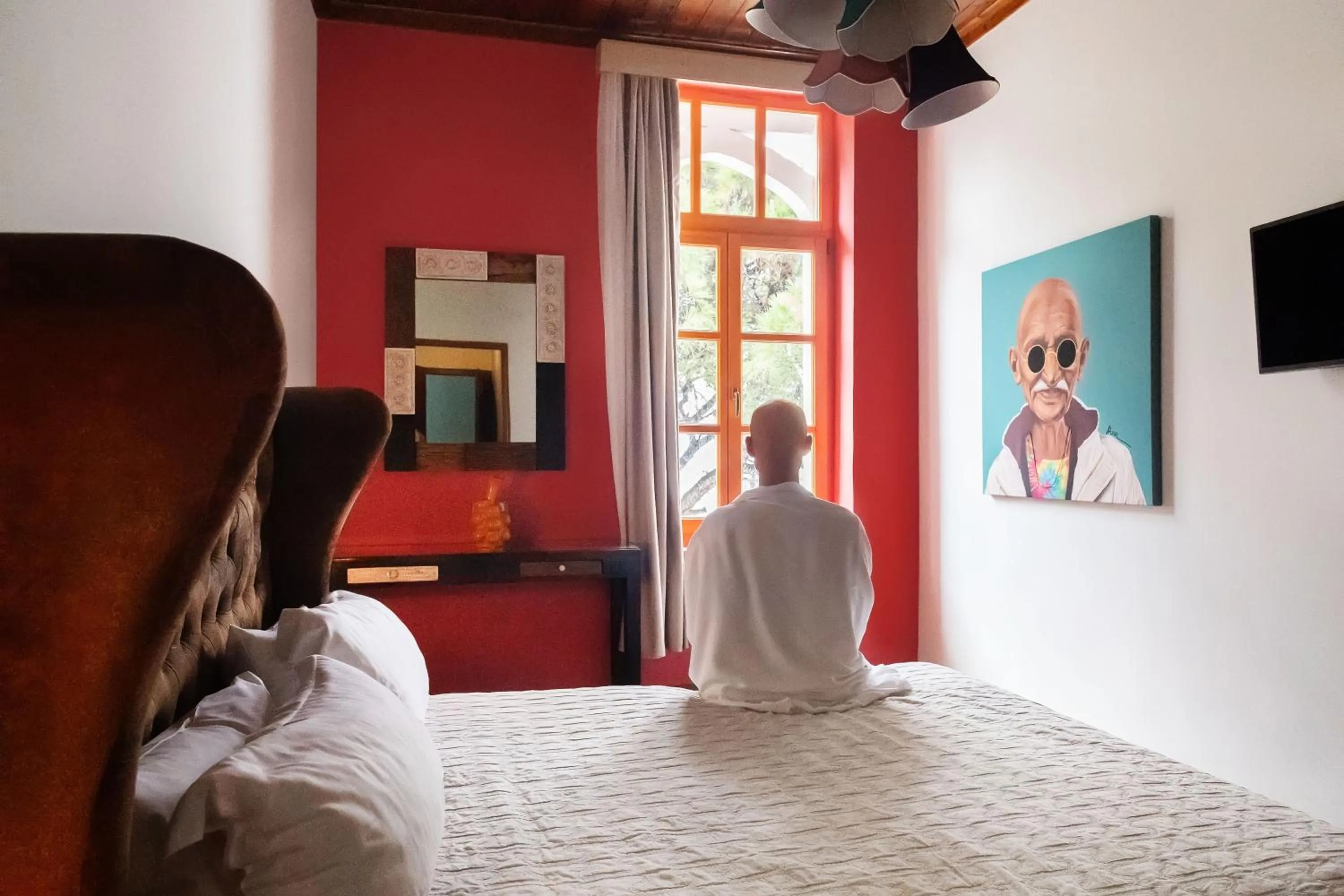 Bedroom, Bed in A for Art Hotel