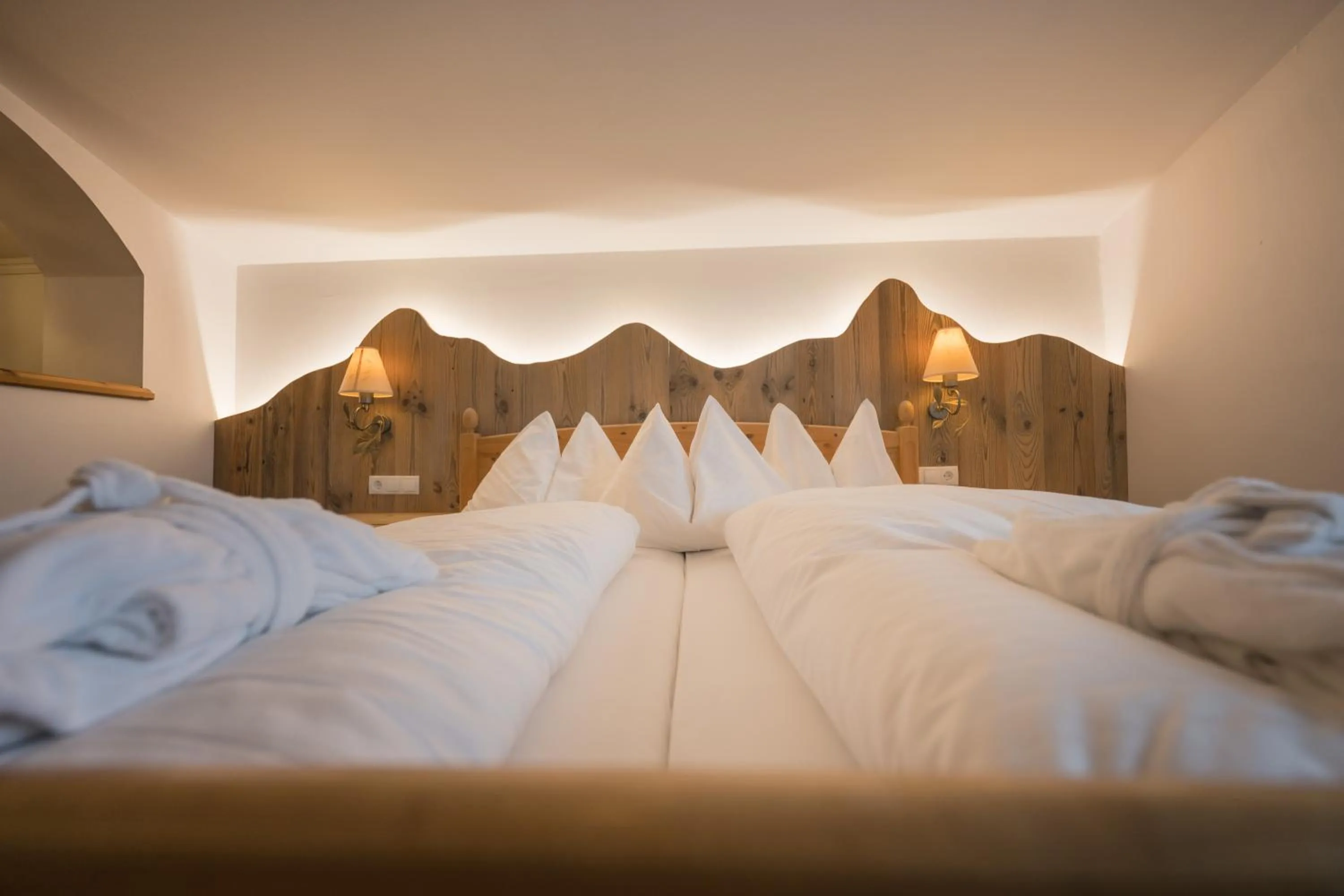 Bed in Hotel Schartner