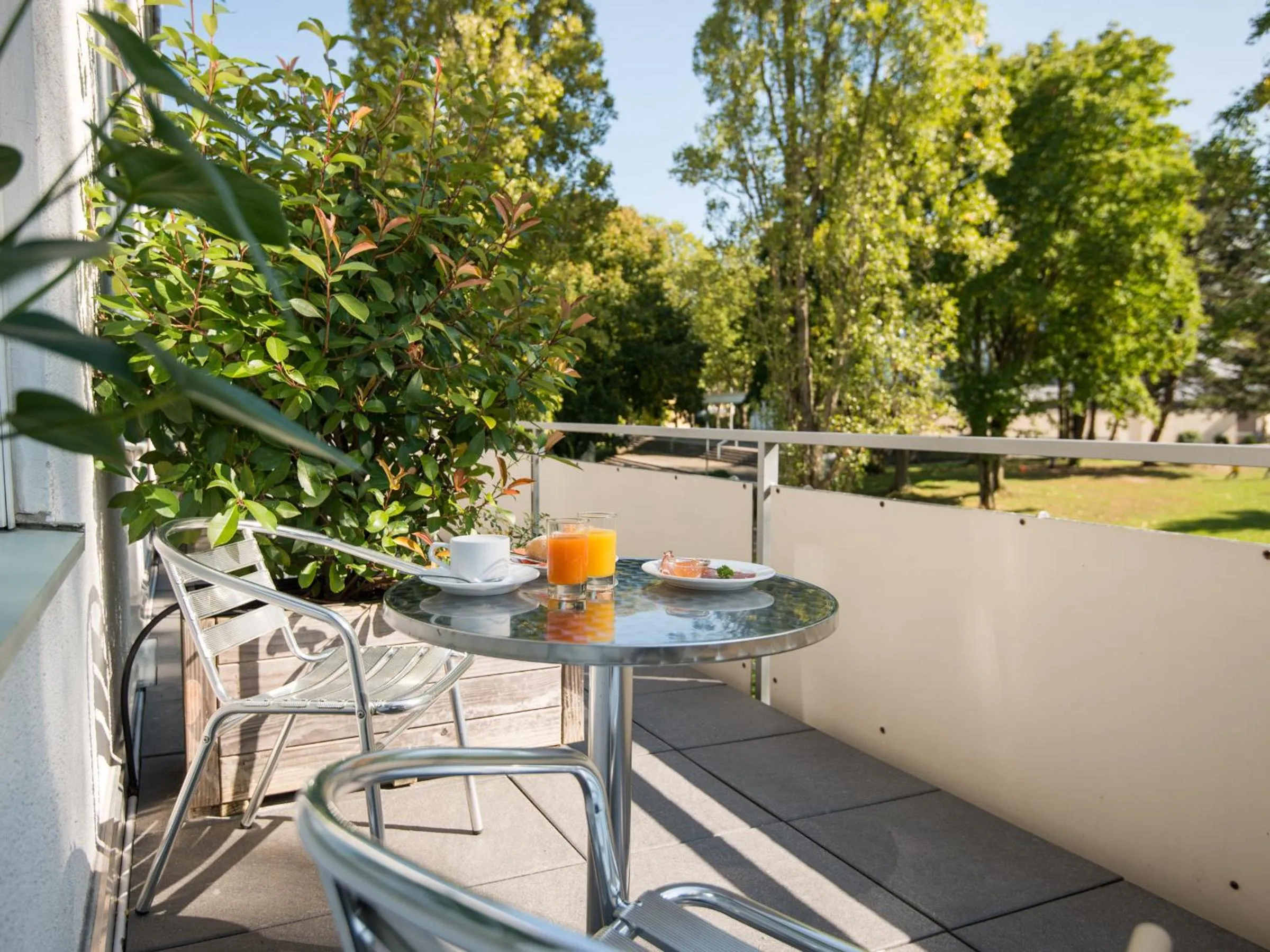 Balcony/Terrace in viavelo house am Seepark
