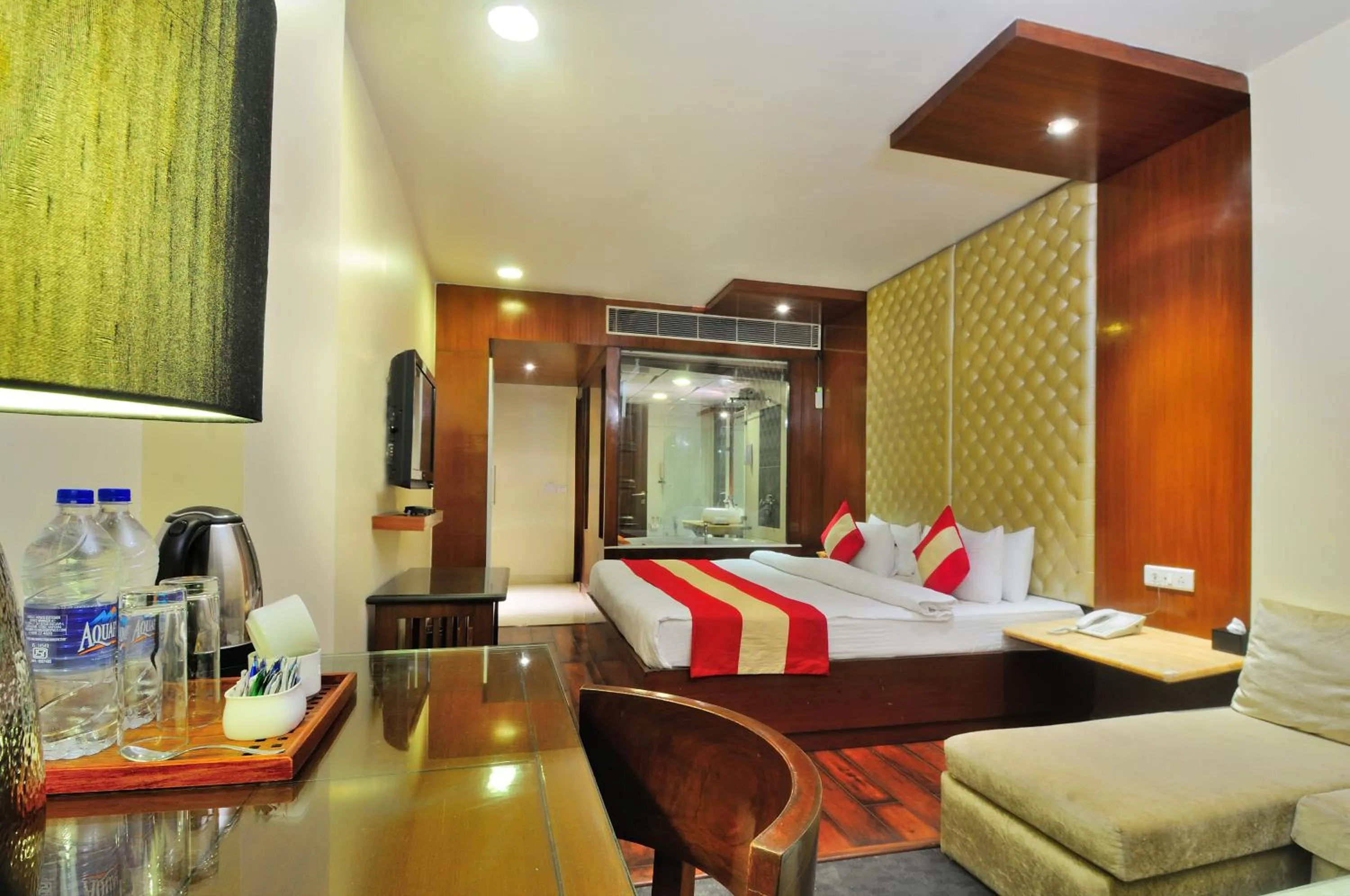 Photo of the whole room, Bed in Hotel Aura - New Delhi Railway Station