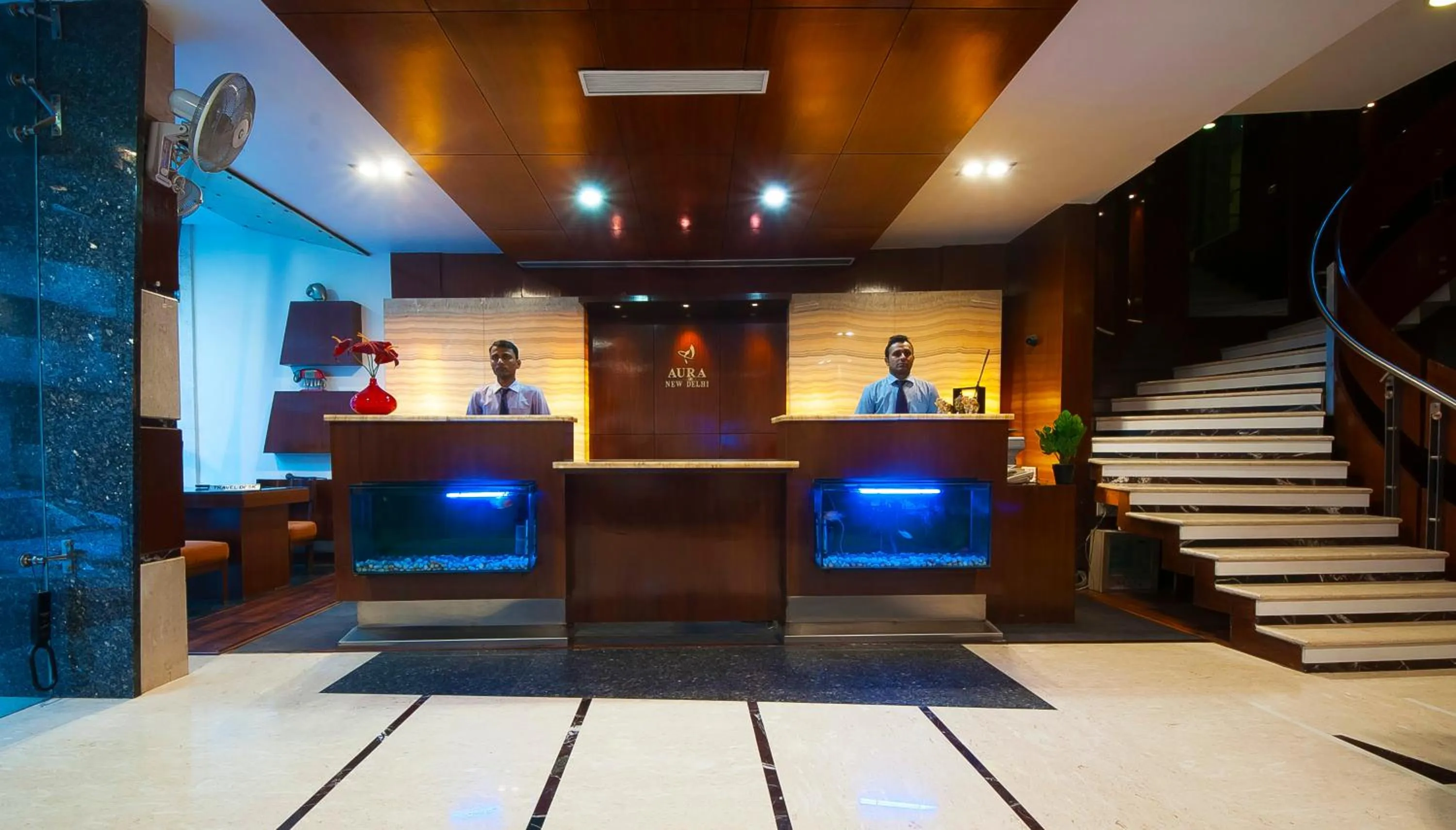 Lobby or reception in Hotel Aura - New Delhi Railway Station