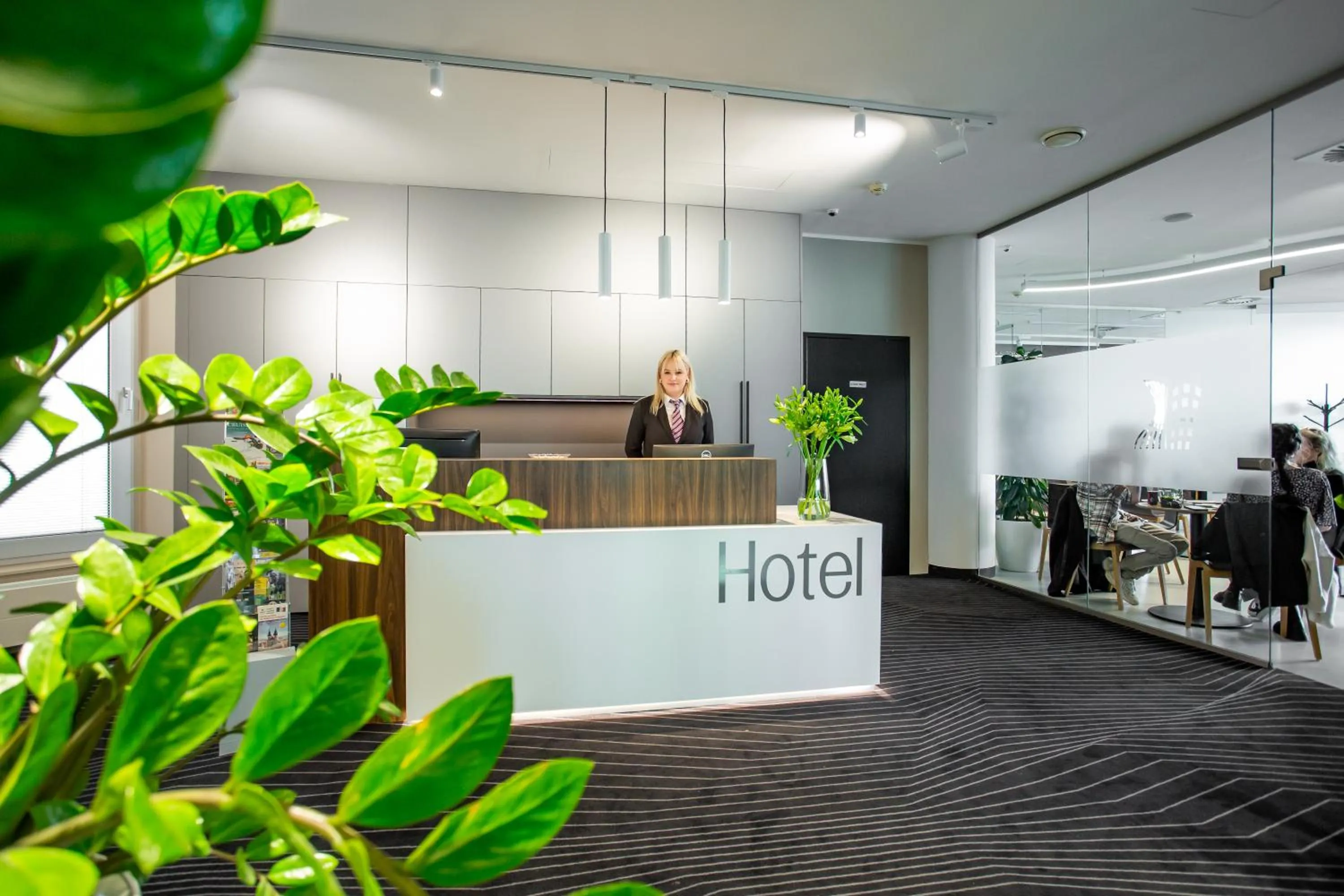 Lobby or reception in Dancing House - Tančící dům hotel