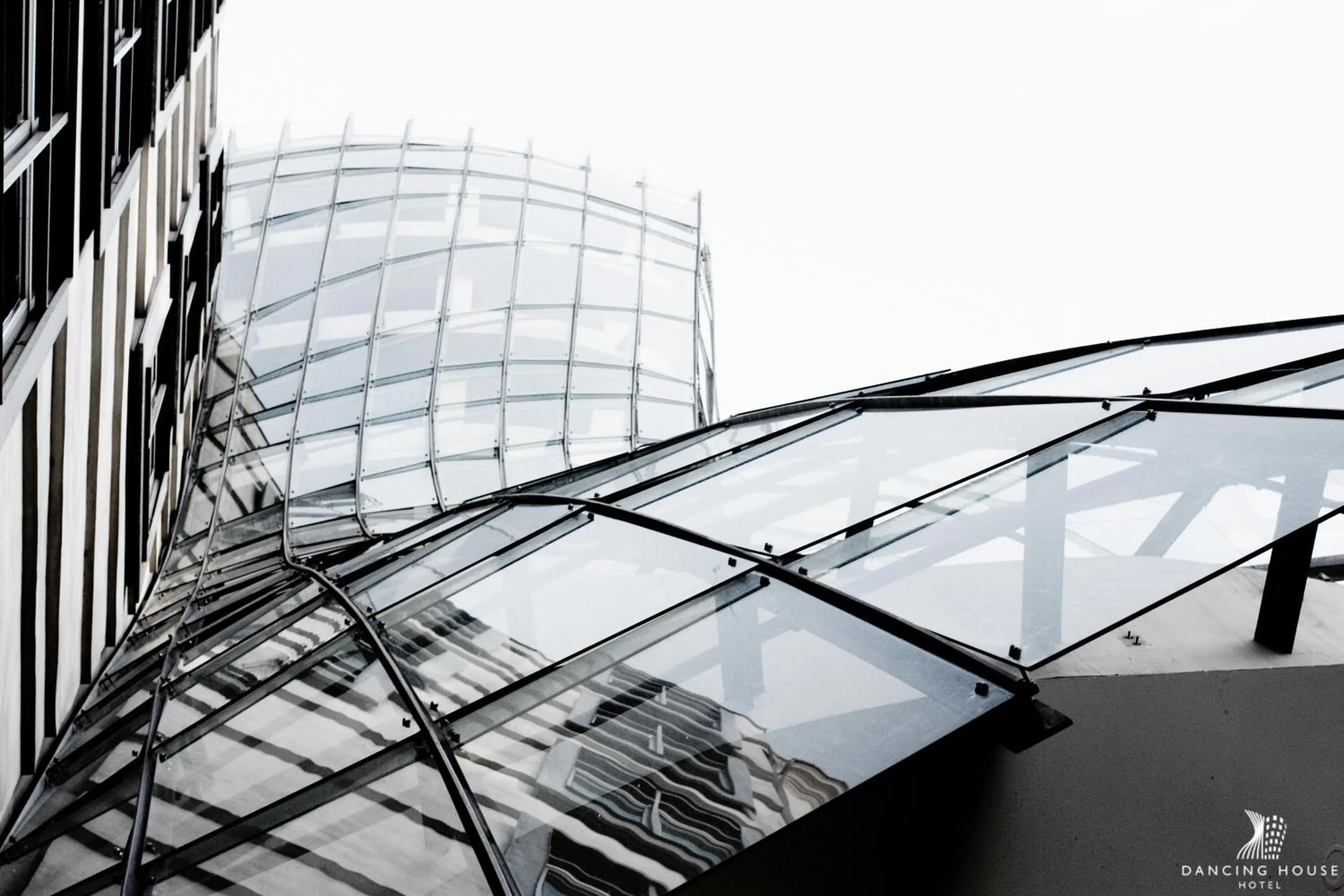 Facade/entrance in Dancing House - Tančící dům hotel