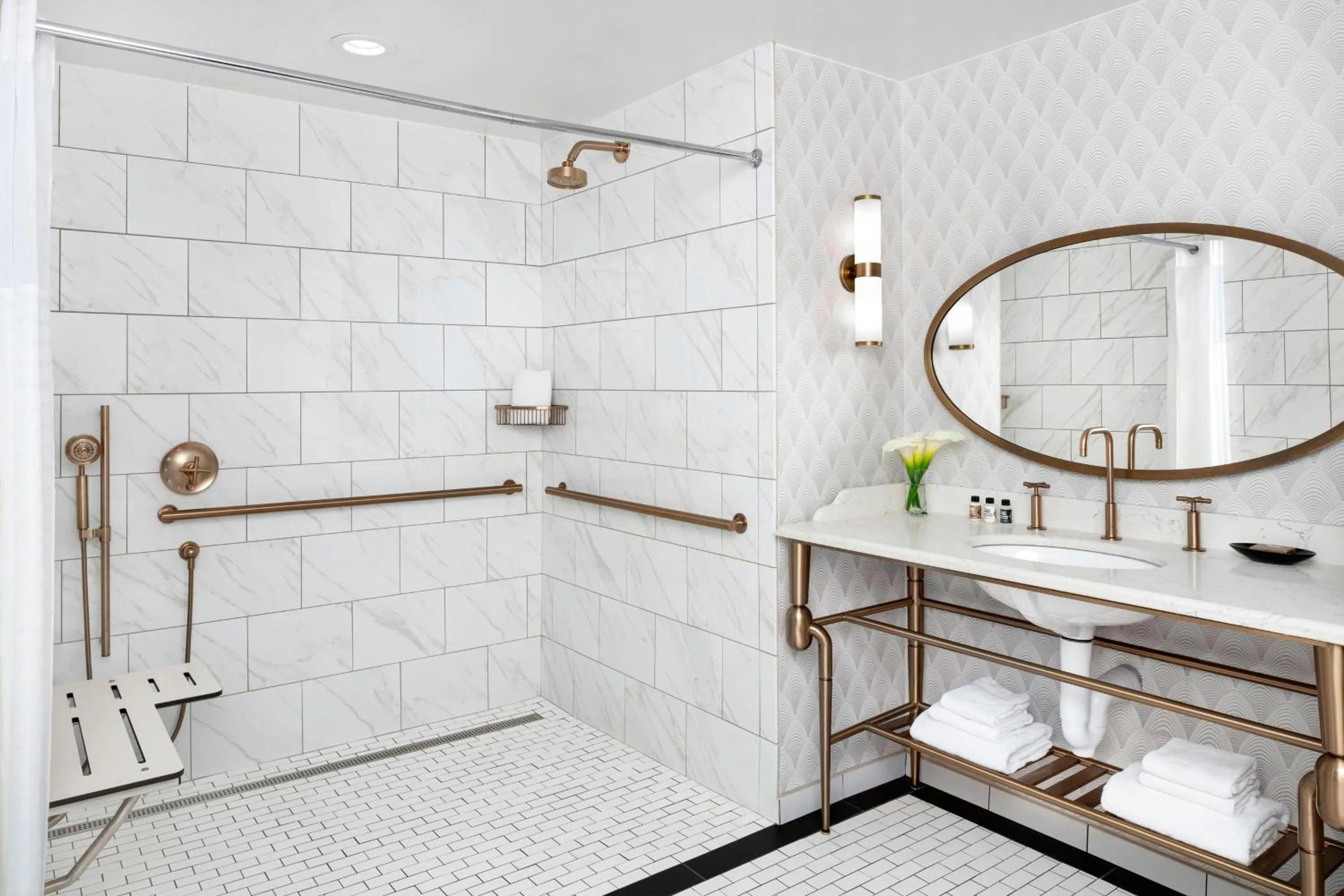 Bathroom in Hotel LeVeque, Autograph Collection