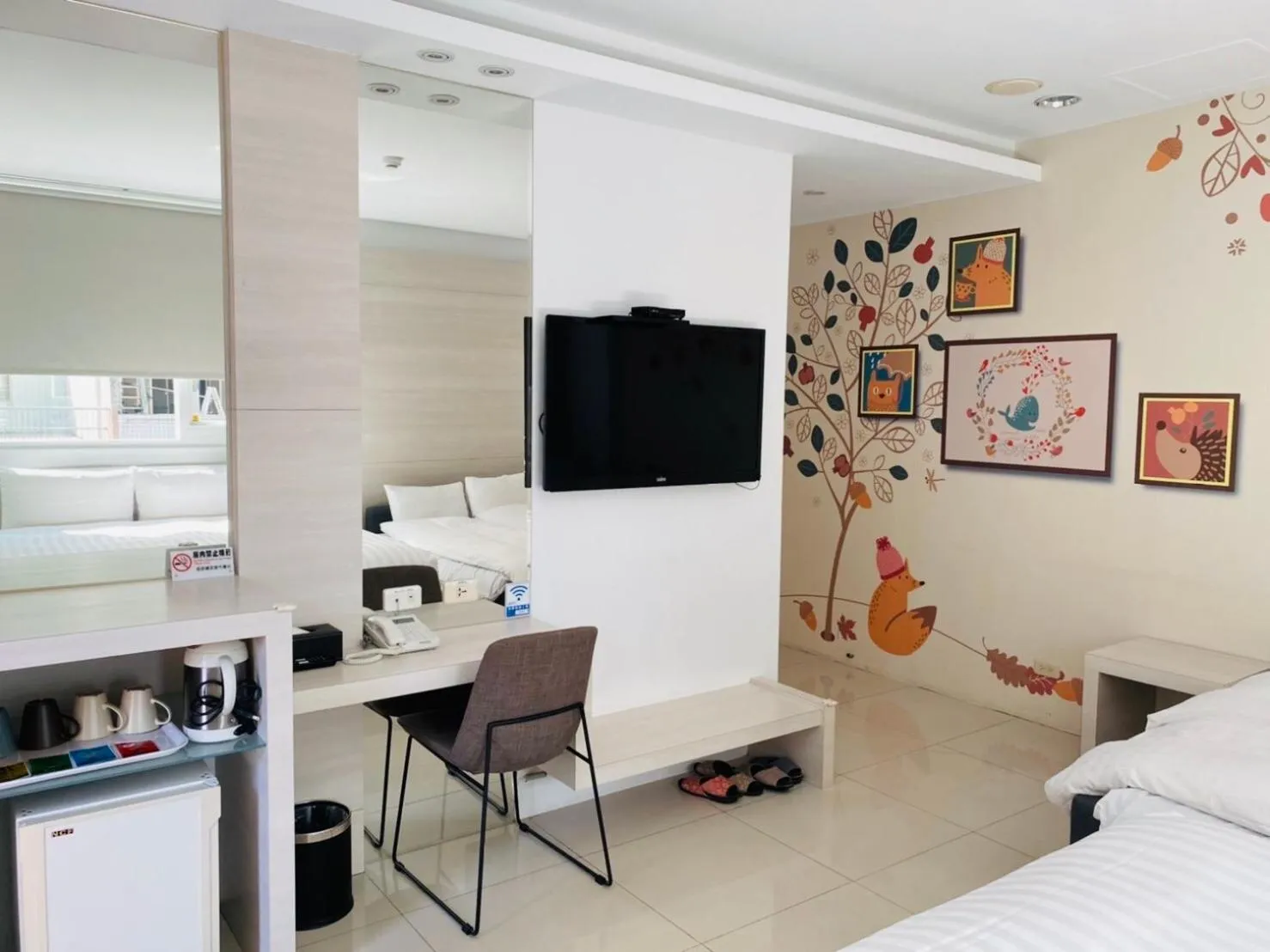 TV and multimedia, Bed in 寓旅宿 Apato Cityhome