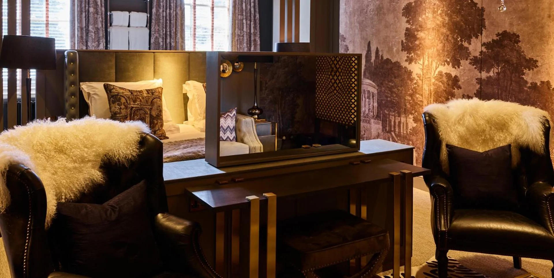 Seating area, Bed in The Elms Hotel & Spa