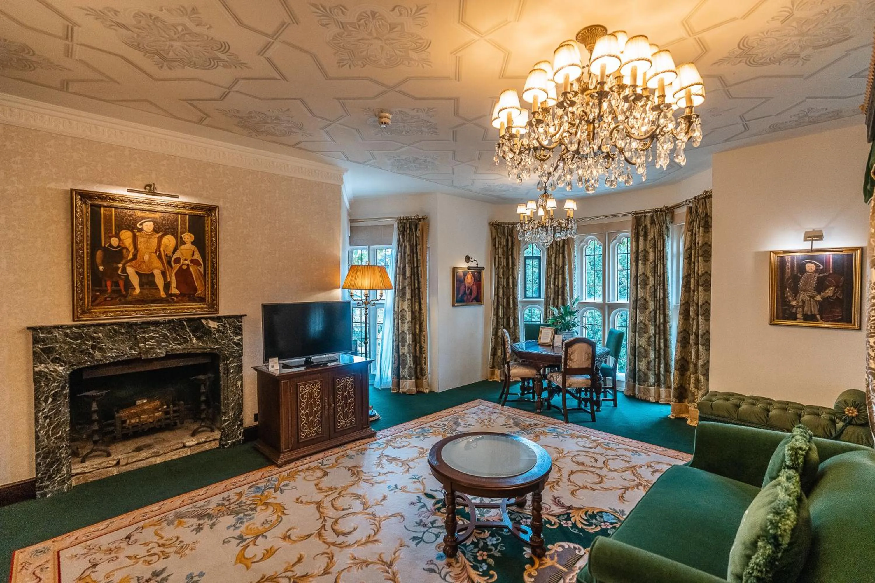 Seating area in Thornbury Castle - A Relais & Chateaux Hotel
