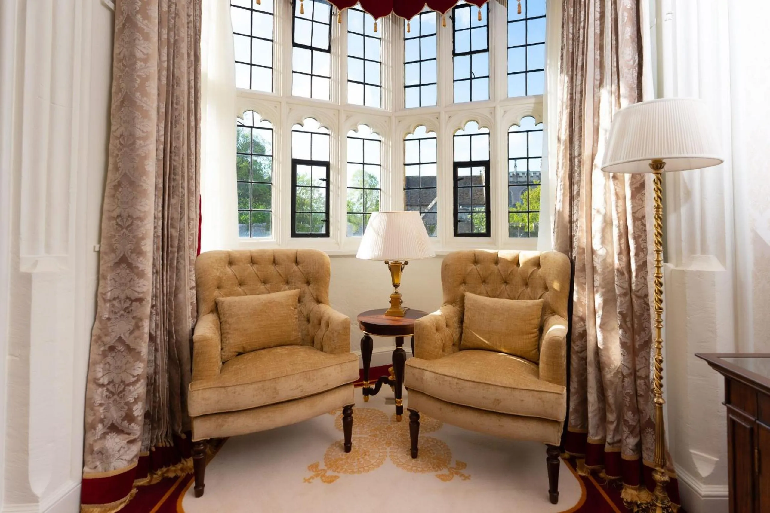 Seating area in Thornbury Castle - A Relais & Chateaux Hotel