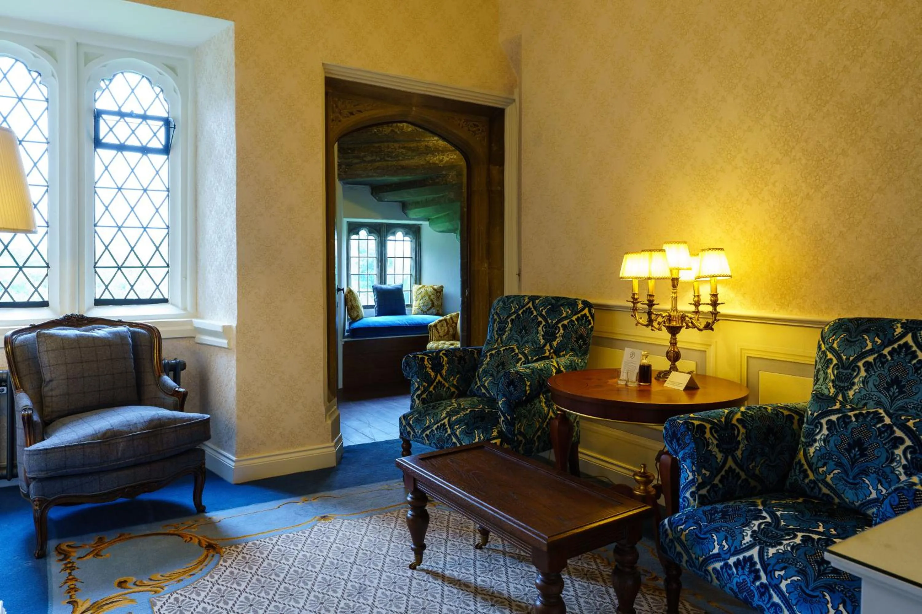 Seating area in Thornbury Castle - A Relais & Chateaux Hotel