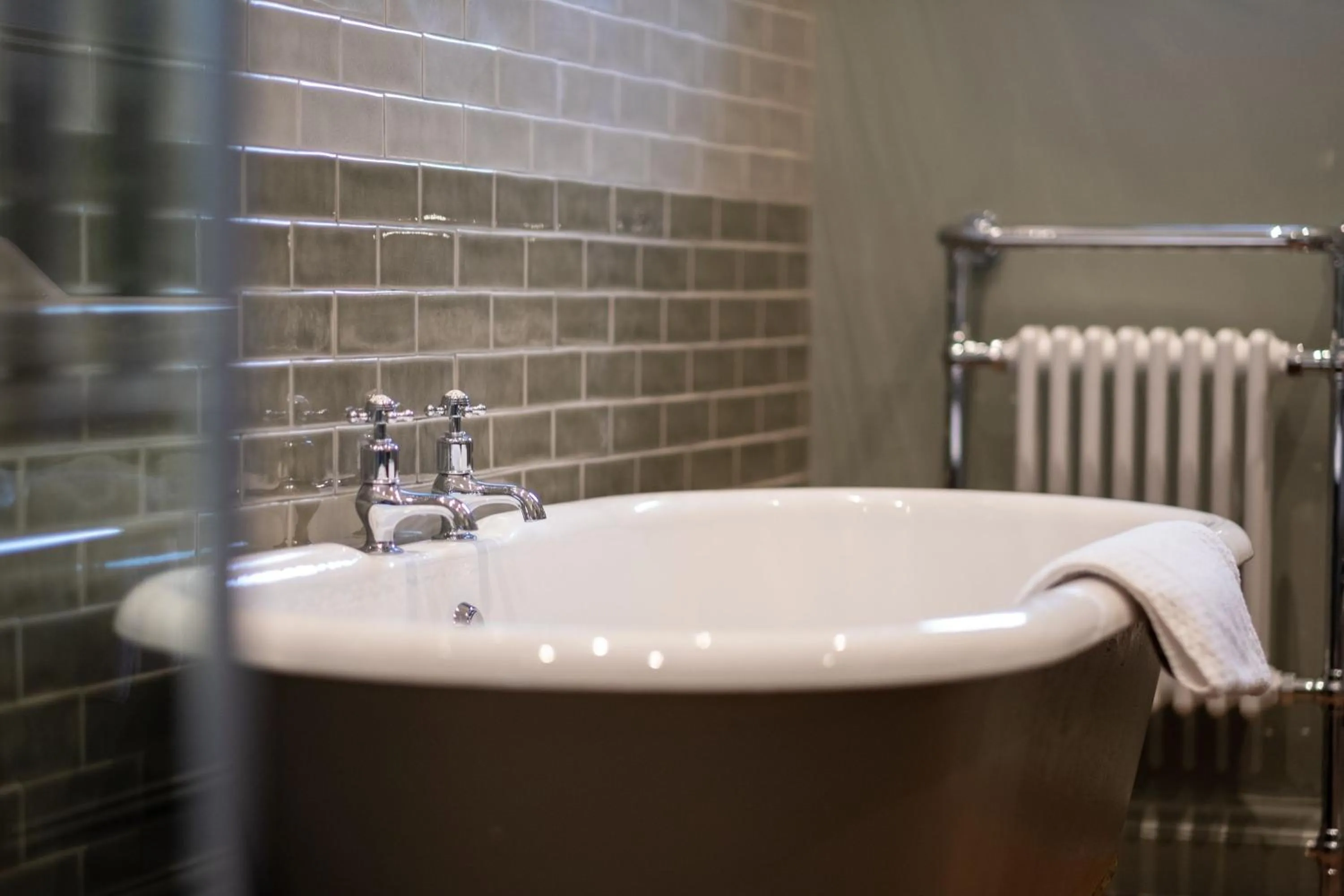 Bathroom in Fowey Hall Hotel