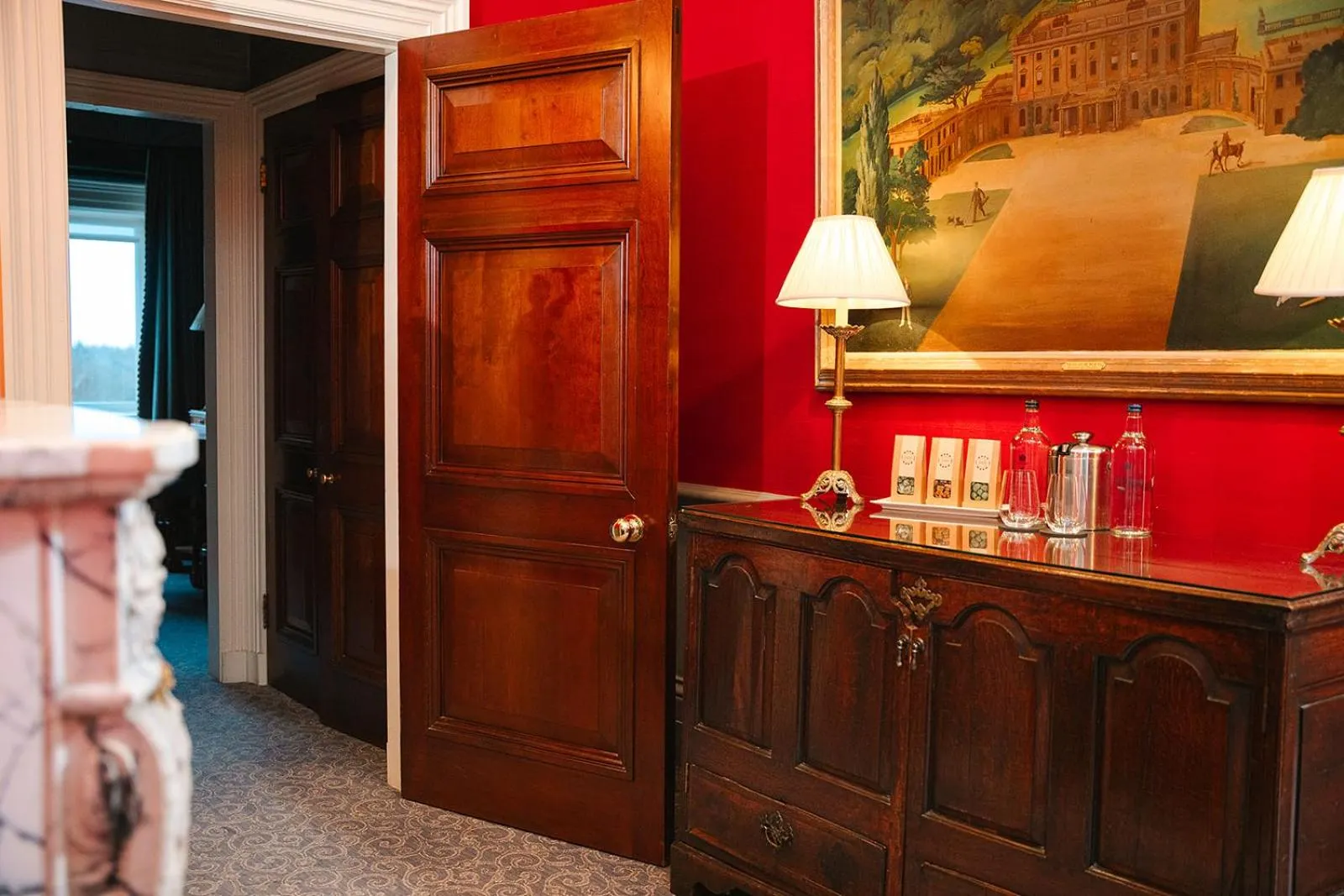 Facade/entrance in Cliveden House - an Iconic Luxury Hotel