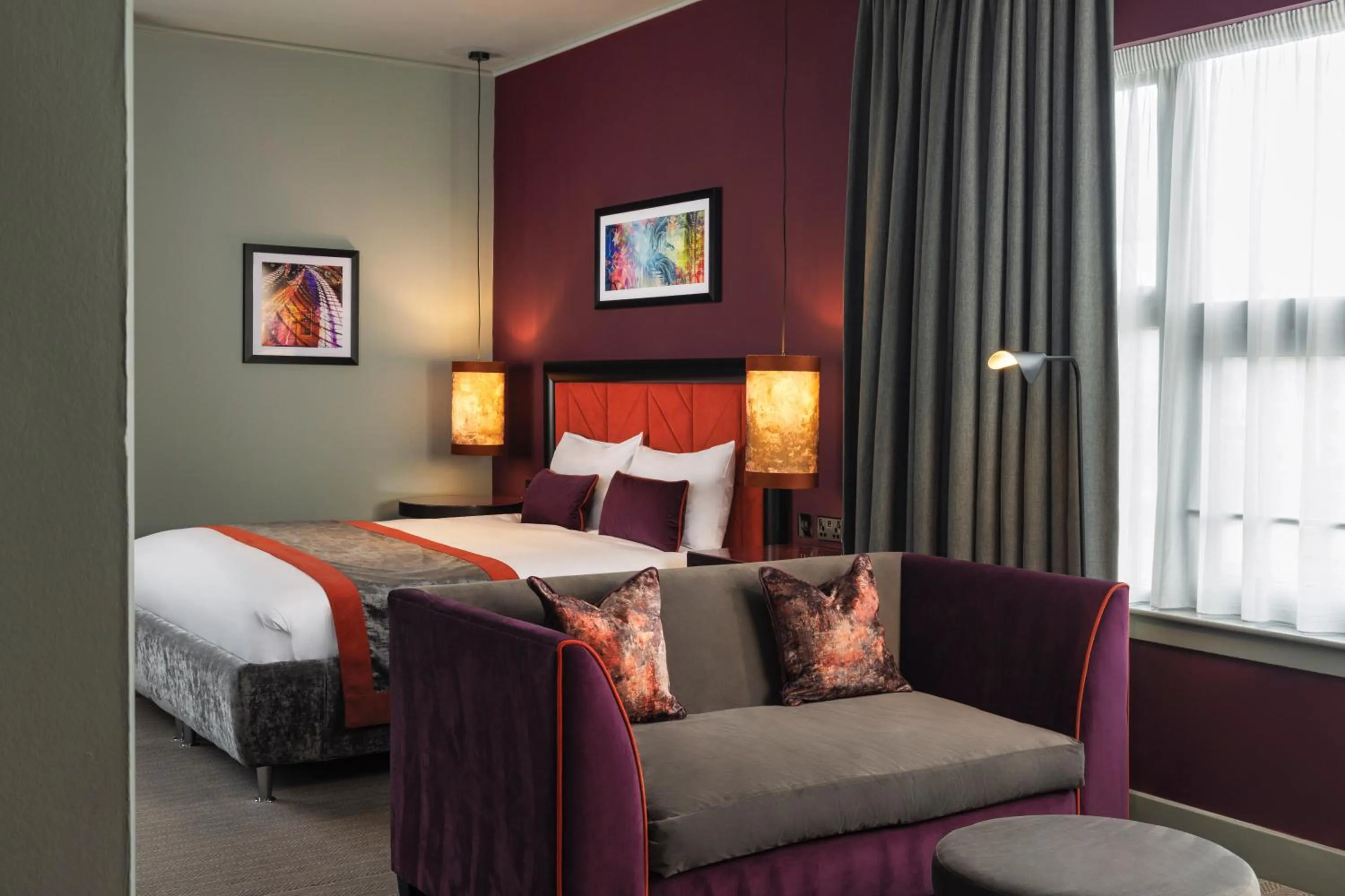 Bedroom, Bed in Malmaison Newcastle