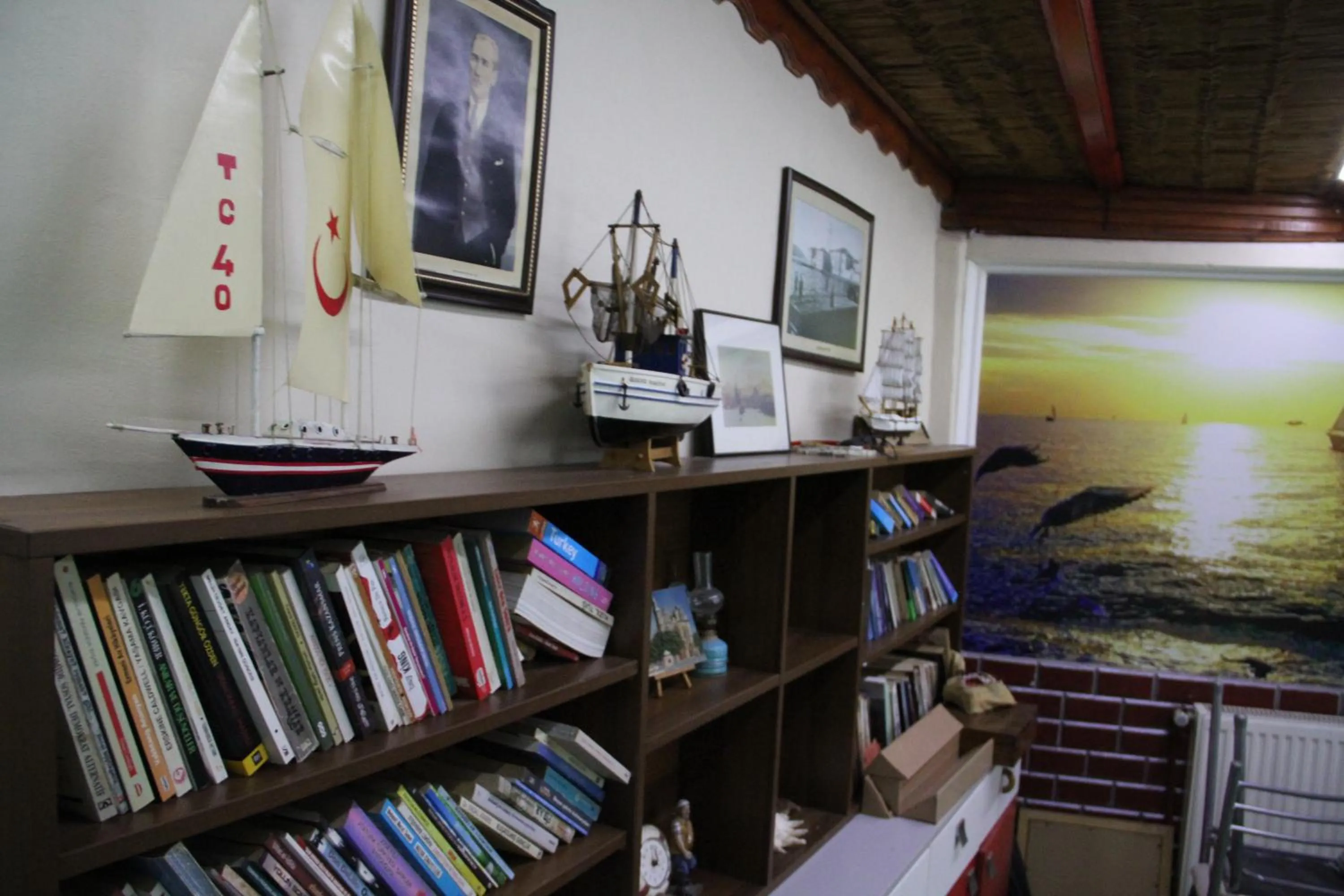 Library in Ozdemir Pansiyon