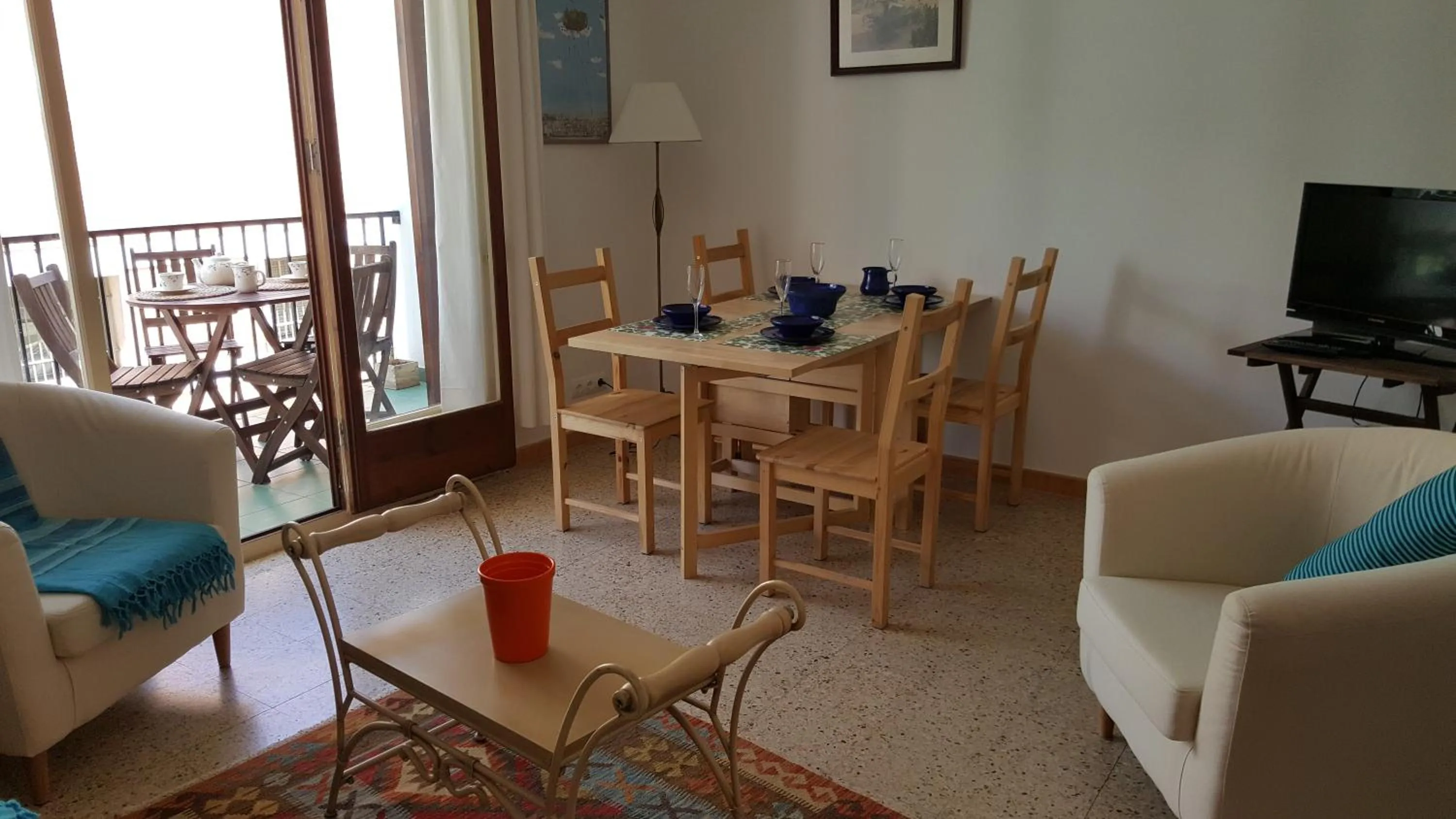 Balcony/Terrace in Apartamento Hector en Sitges