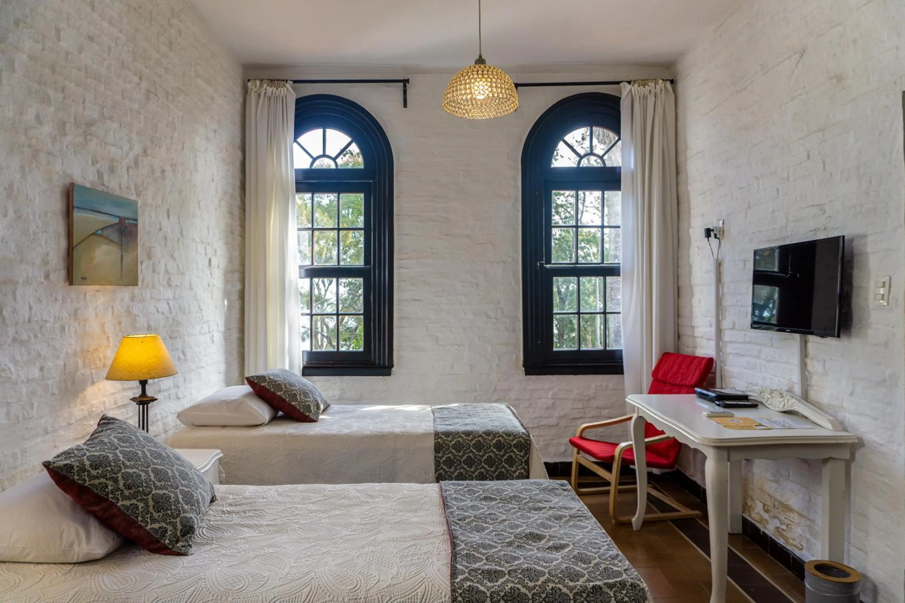 Bed in Santoral Restaurante y Posada Pet Friendly