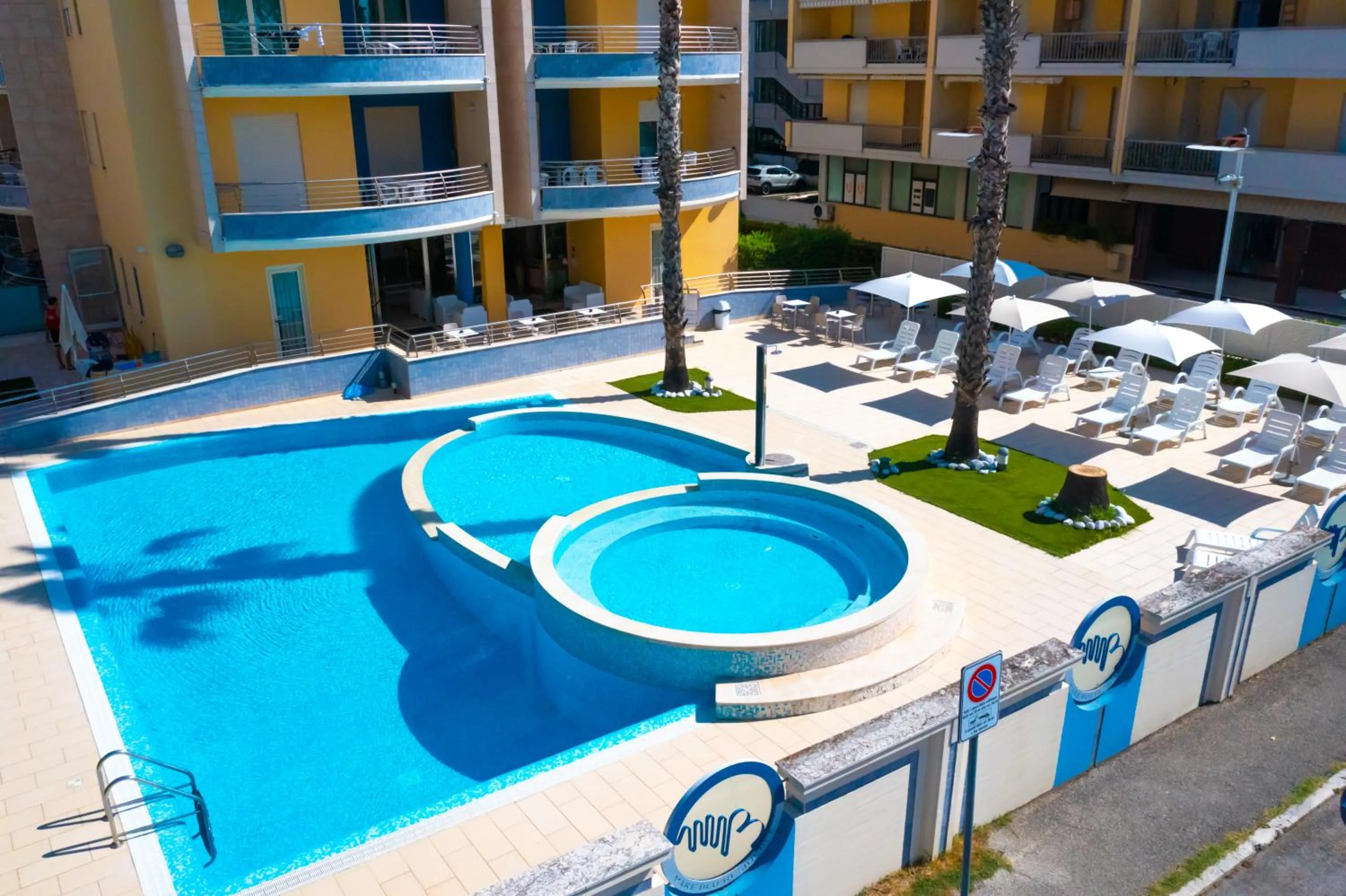 Pool view in Mare Blu Residence