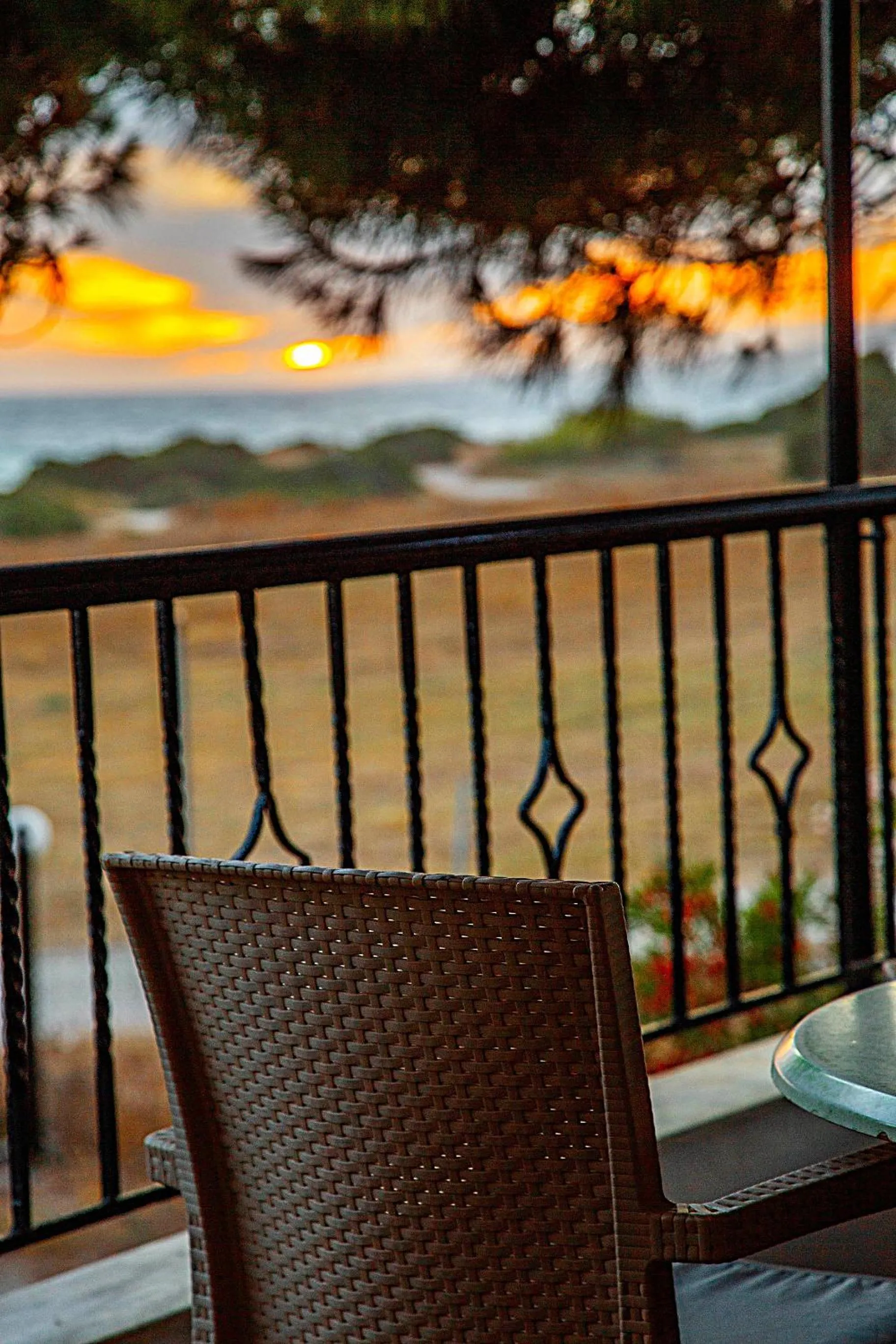 Patio in Romanos Beach Villas