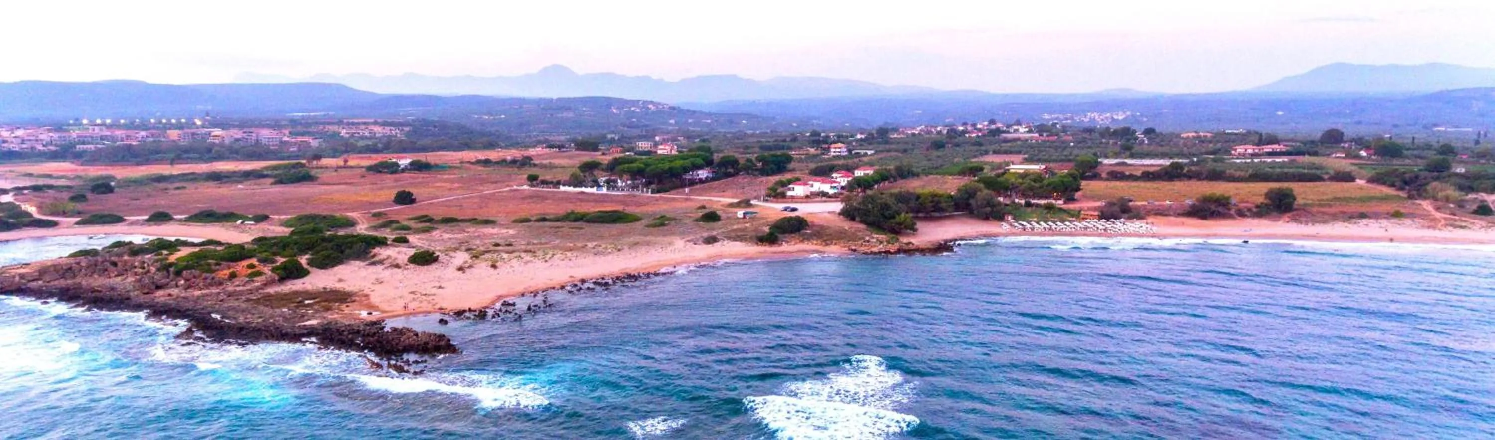 Bird's eye view in Romanos Beach Villas