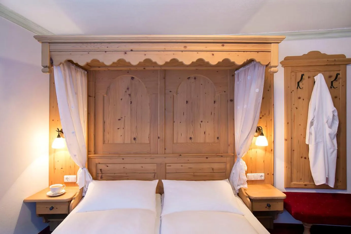 Decorative detail, Bed in Hotel Auhof