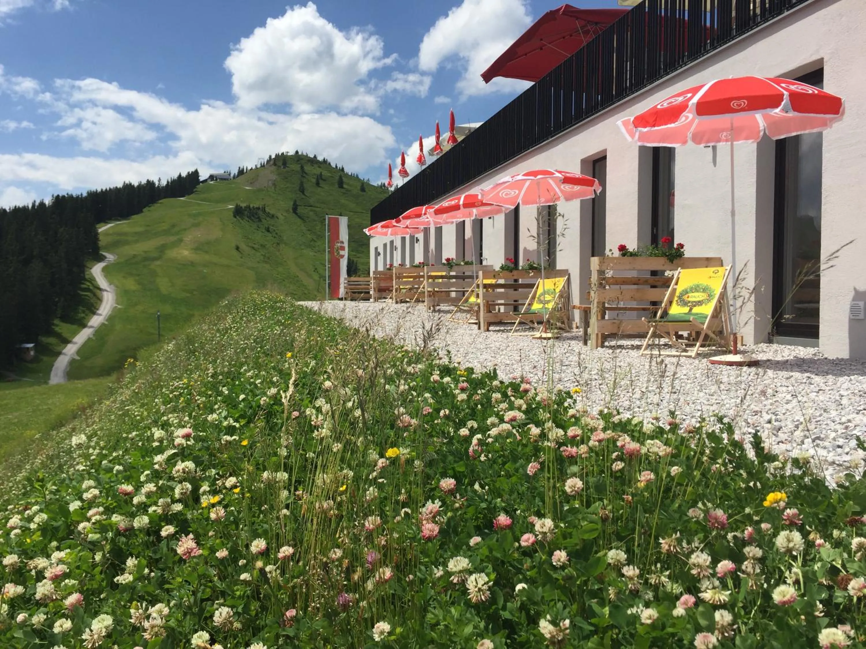 Balcony/Terrace in Schmiedhof Alm
