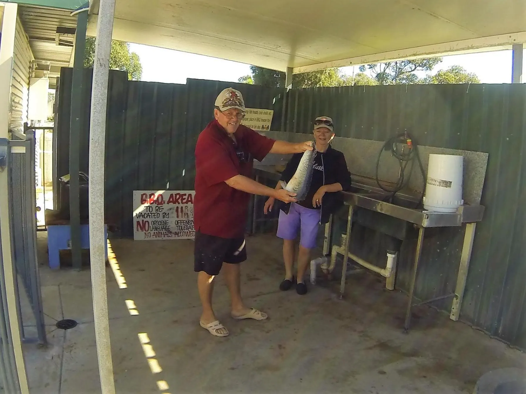 BBQ facilities in Twin Waters Caravan Park
