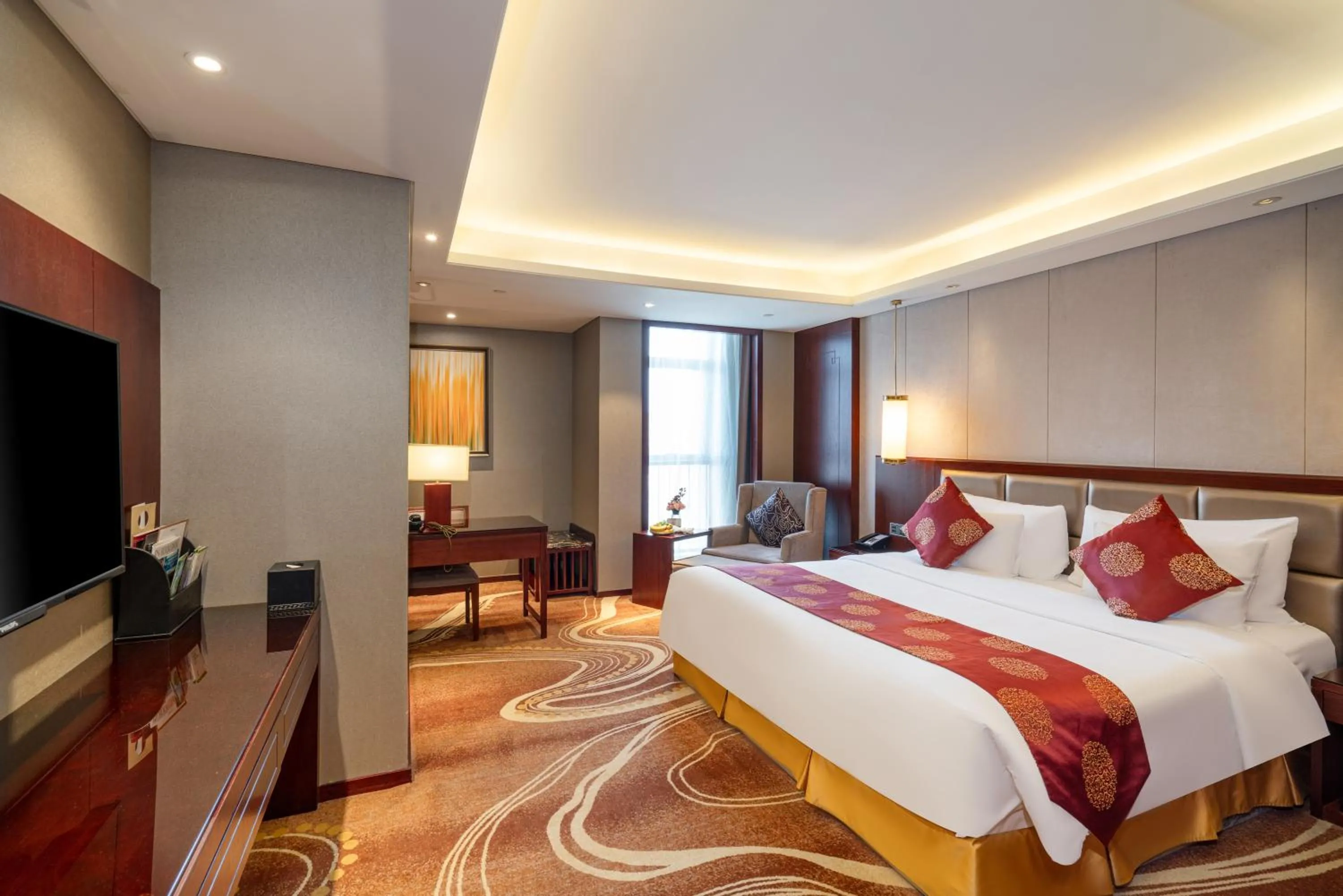 Bedroom, Bed in New Century Grand Hotel