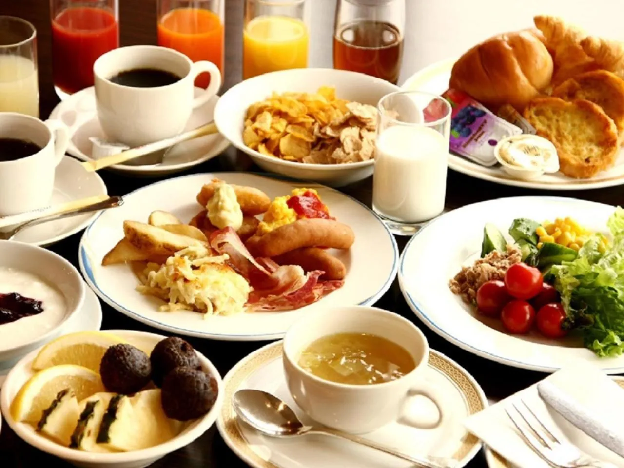 Buffet breakfast in Rihga Royal Hotel Niihama